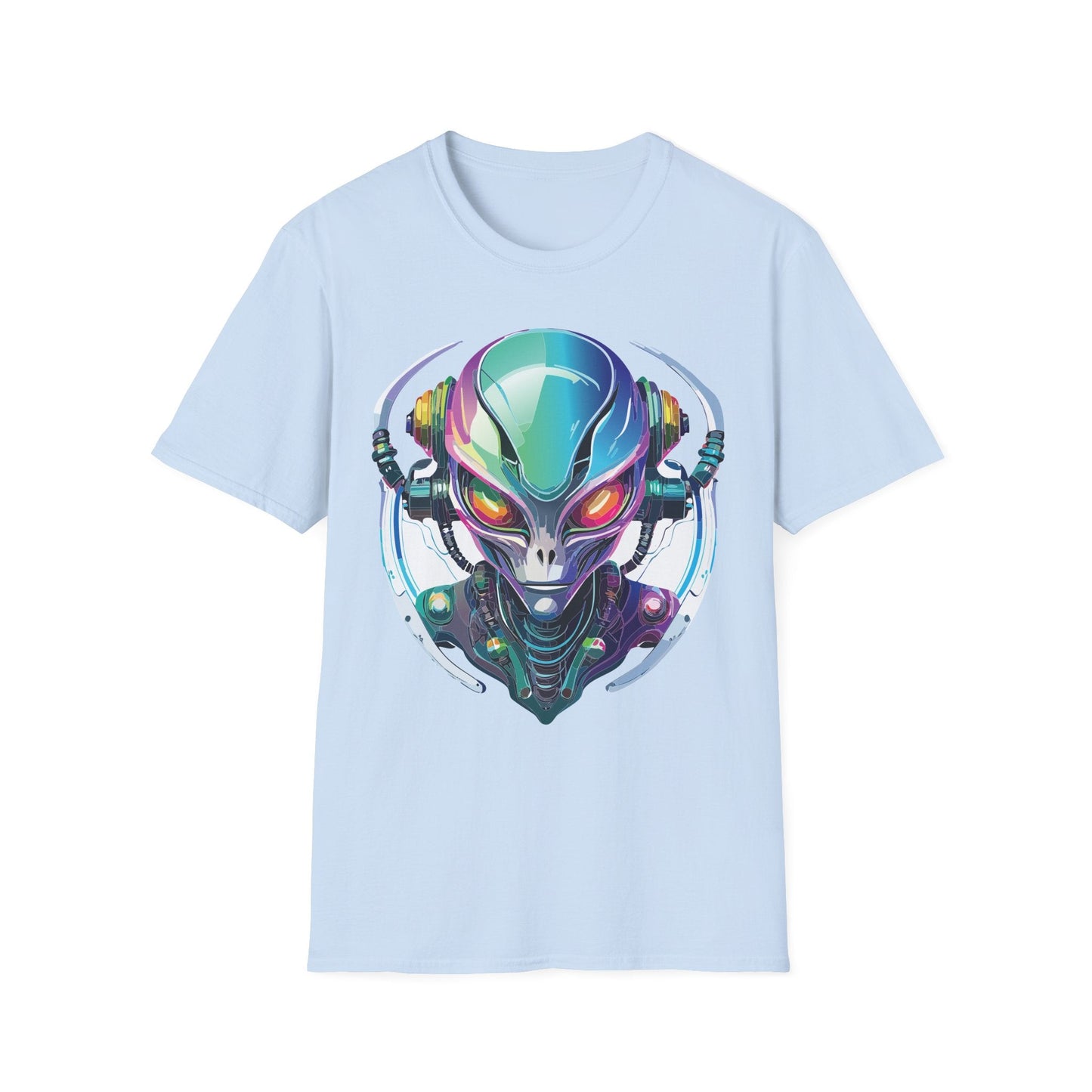 Alien Graphic Unisex Cotton Softstyle UFO Artwork Tee 3