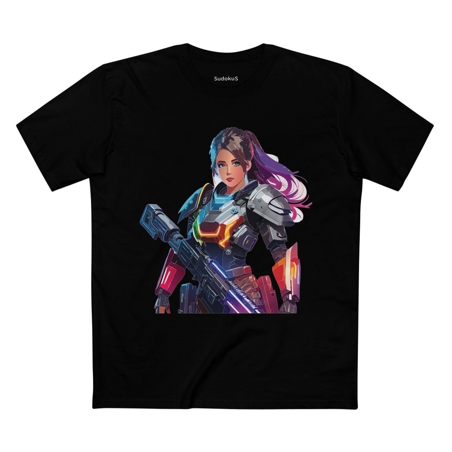Army-woman Graphic Unisex 100 Cotton Staple Tee 4