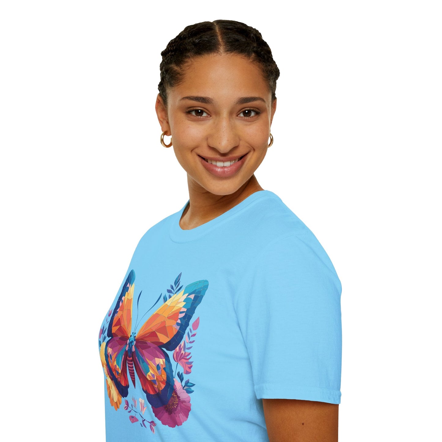 Butterfly Shirt Unisex Softstyle Short Sleeve Tee Monarch Butterfly 100 Percent Cotton