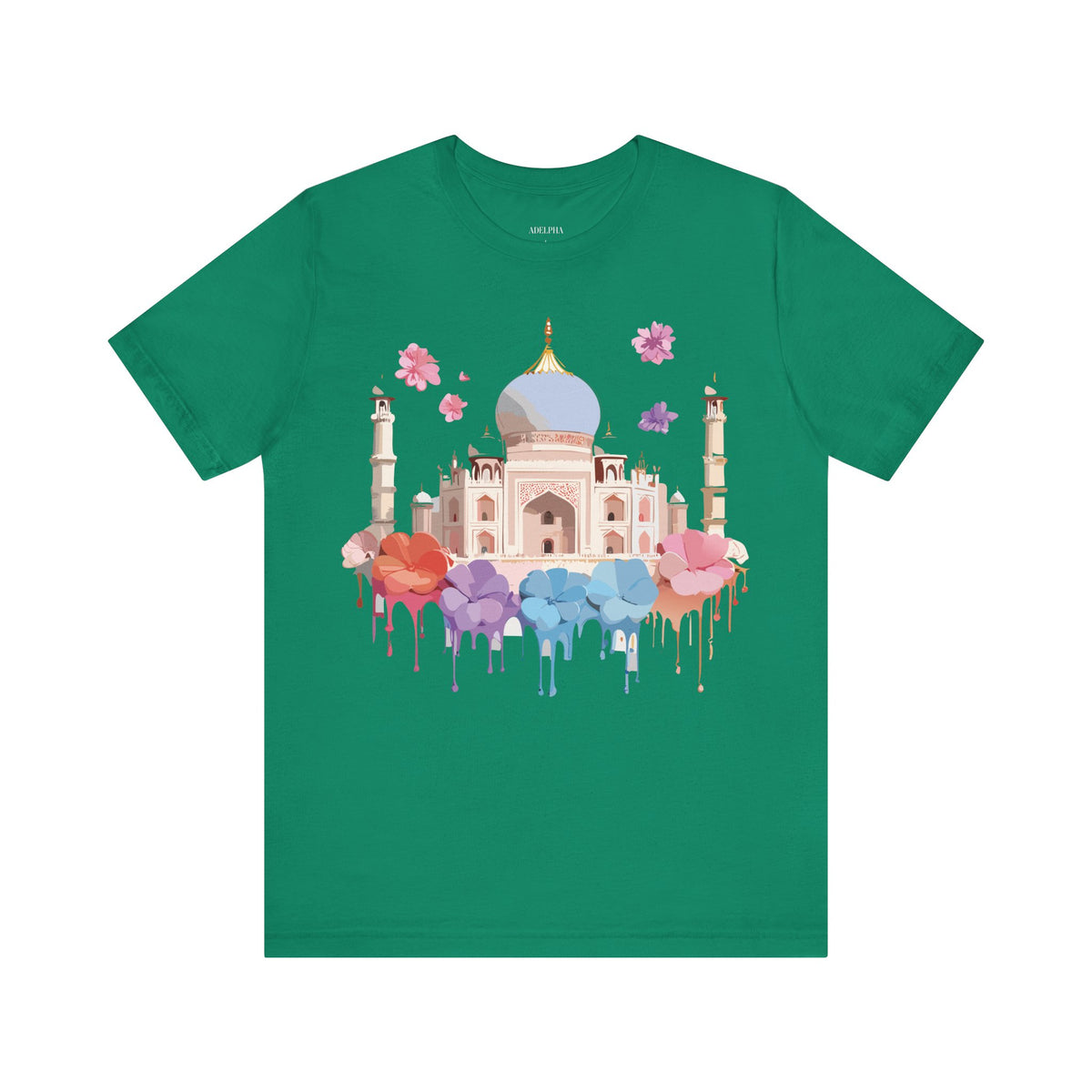Unisex Cotton Bella+Canvas Tee with Taj Mahal