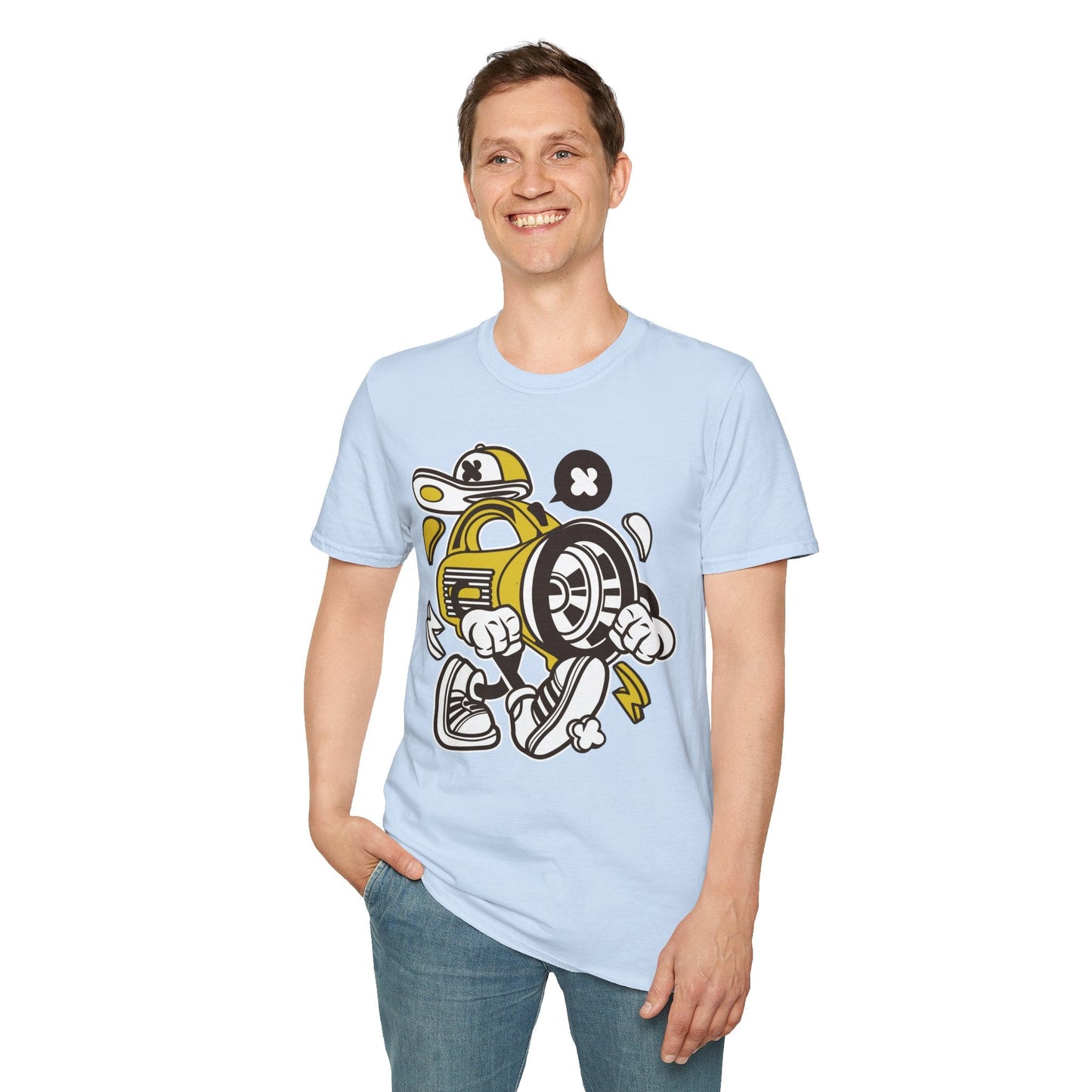 Cartoon T Shirt Animation Tee Funny Tee Unisex Softstyle Cotton Tee Gildan 64000