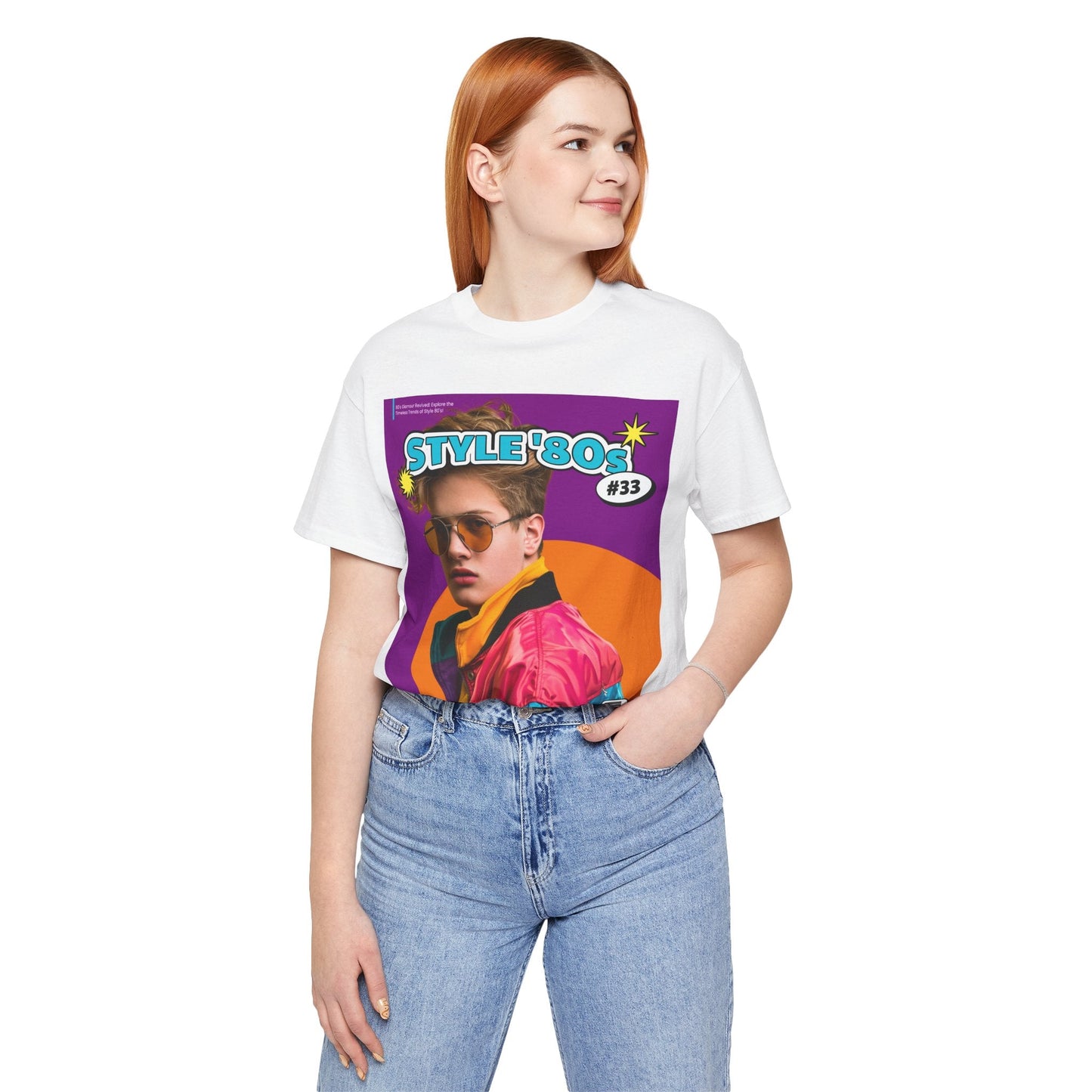 Magazine Cover Shirt Unisex Jersey Tee Bold Vibrant Graphic Tee For Standout Style
