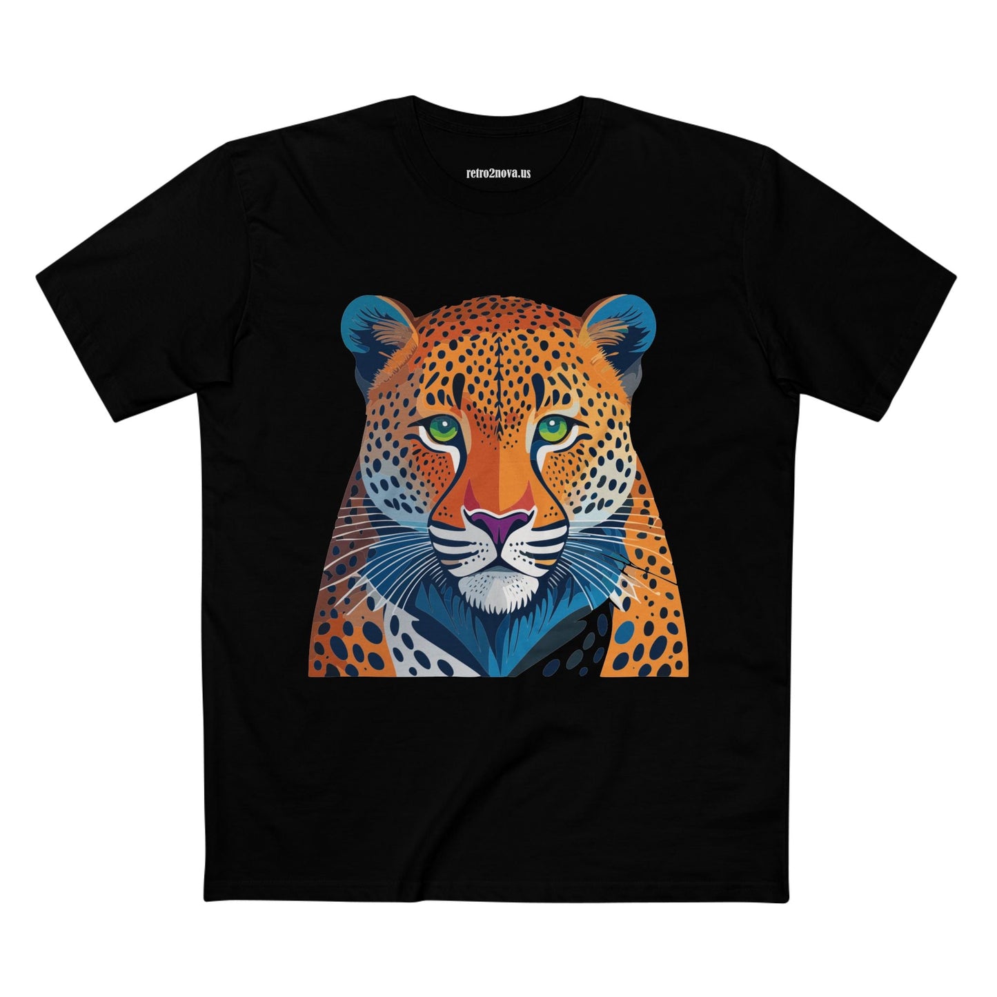 Unisex Cheetah Shirt Premium Cotton Tee With Original Art Design From Retro2Nova Art Collection For Everyday Comfort