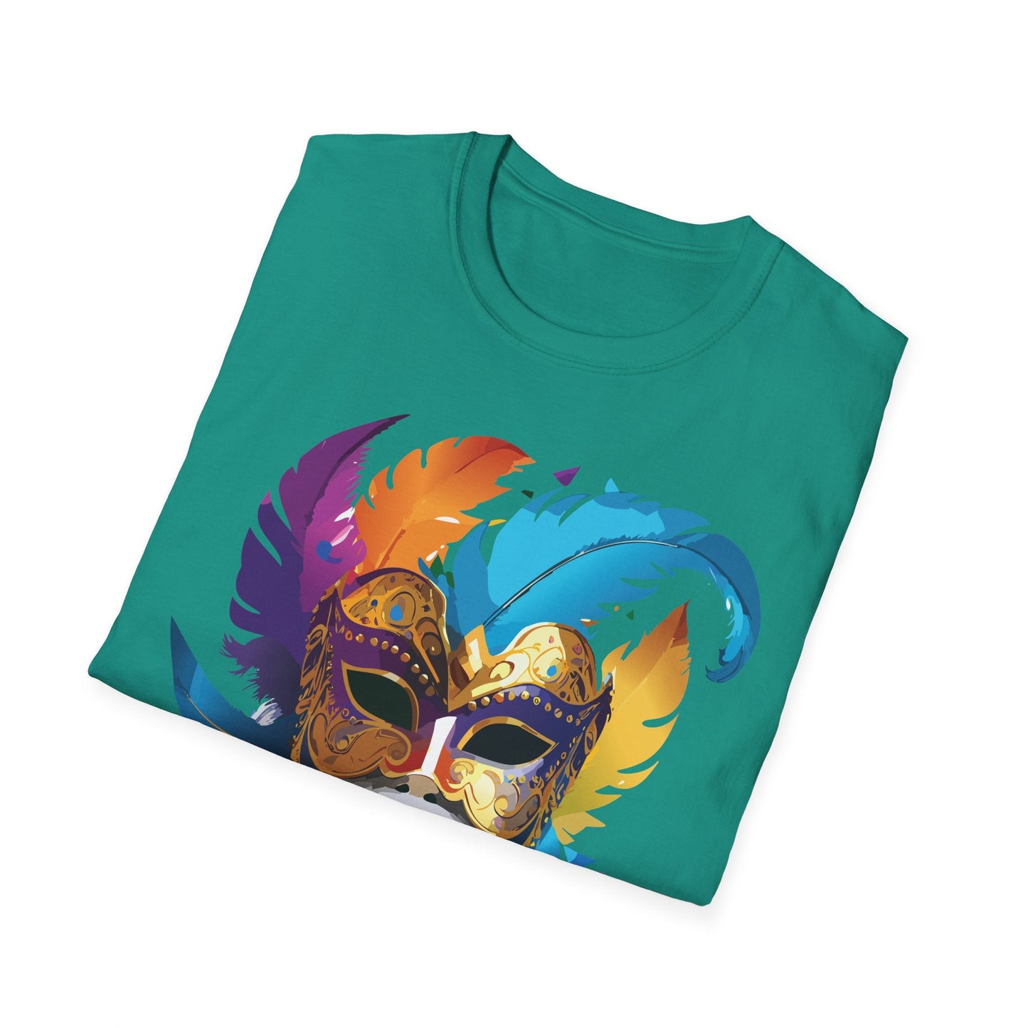 Mask Tee Shirt Unisex Short Sleeve Cotton Tee Art Design Masquerade Gildan Softstyle 64000