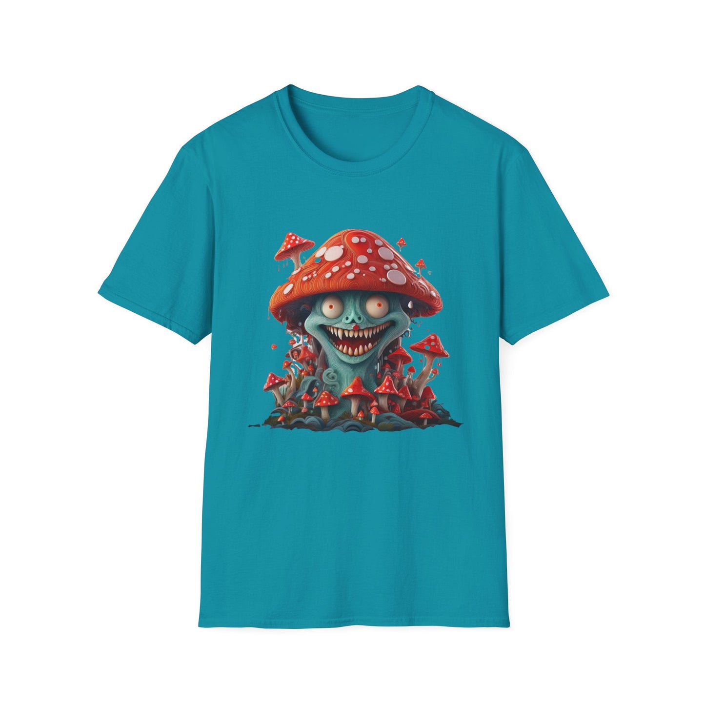 Mashroom Tee Shirt Unisex Softstyle Short Sleeve Tee With Funny Mashroom Artwork