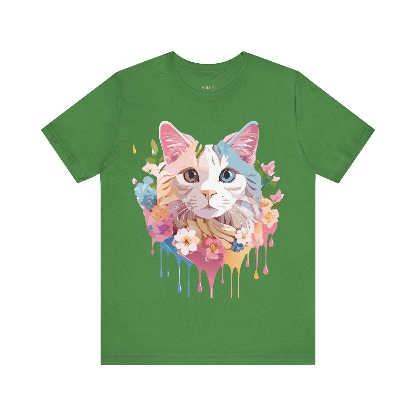 Cat Graphic Tee Unisex Short Sleeve Shirt Featuring Vintage Adelpha Artwork
