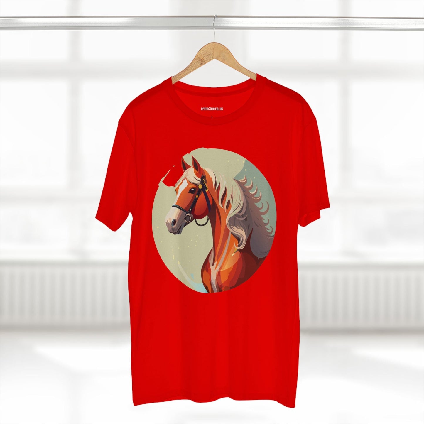 Unisex Premium Cotton Staple Tee With Original Horse Shirt Art Design For Animal Lovers Breathable Comfort Retro2Nova