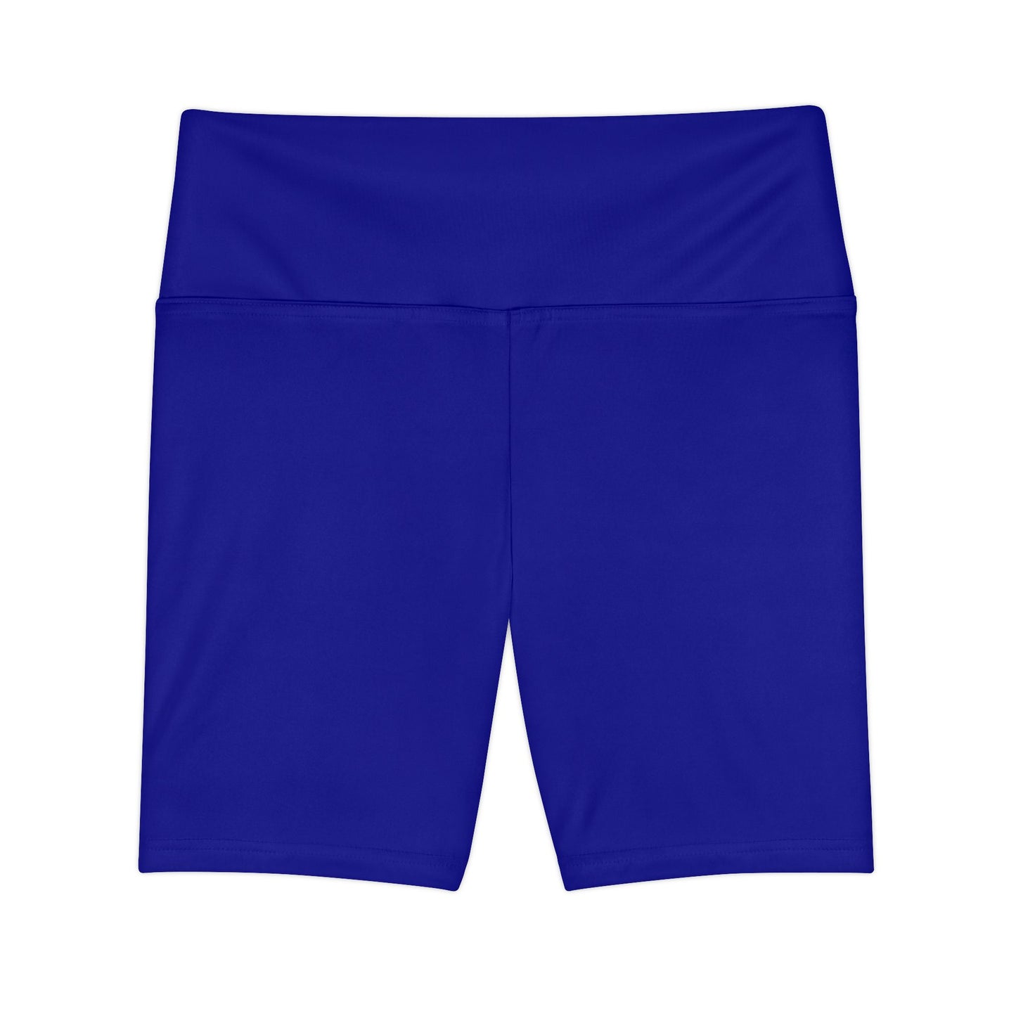 Dark Ultramarine Women's Workout Shorts — Solid High-Waist Biker Shorts for Exercise & Everyday Wear