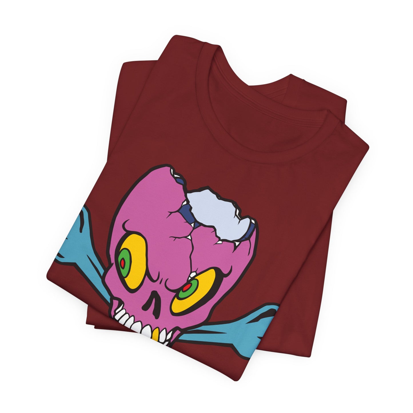 Purple Skull Graphic Design Tee, Skull Shirt, Vintage Tees, Art Design T-Shirt, Vintage Graphic Tee, Art Shirts with Skulls