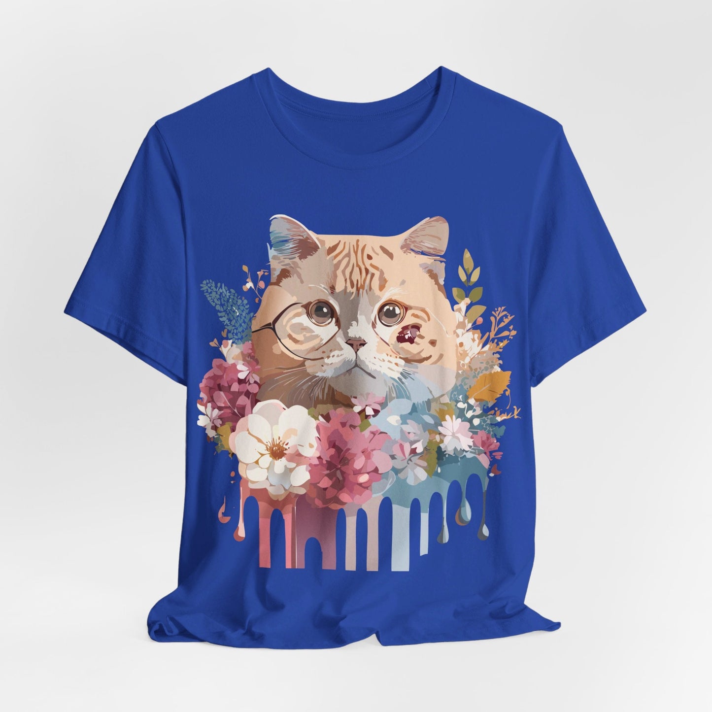 Cat Graphic Tee Unisex Short Sleeve Vintage Inspired Art Design Adelpha