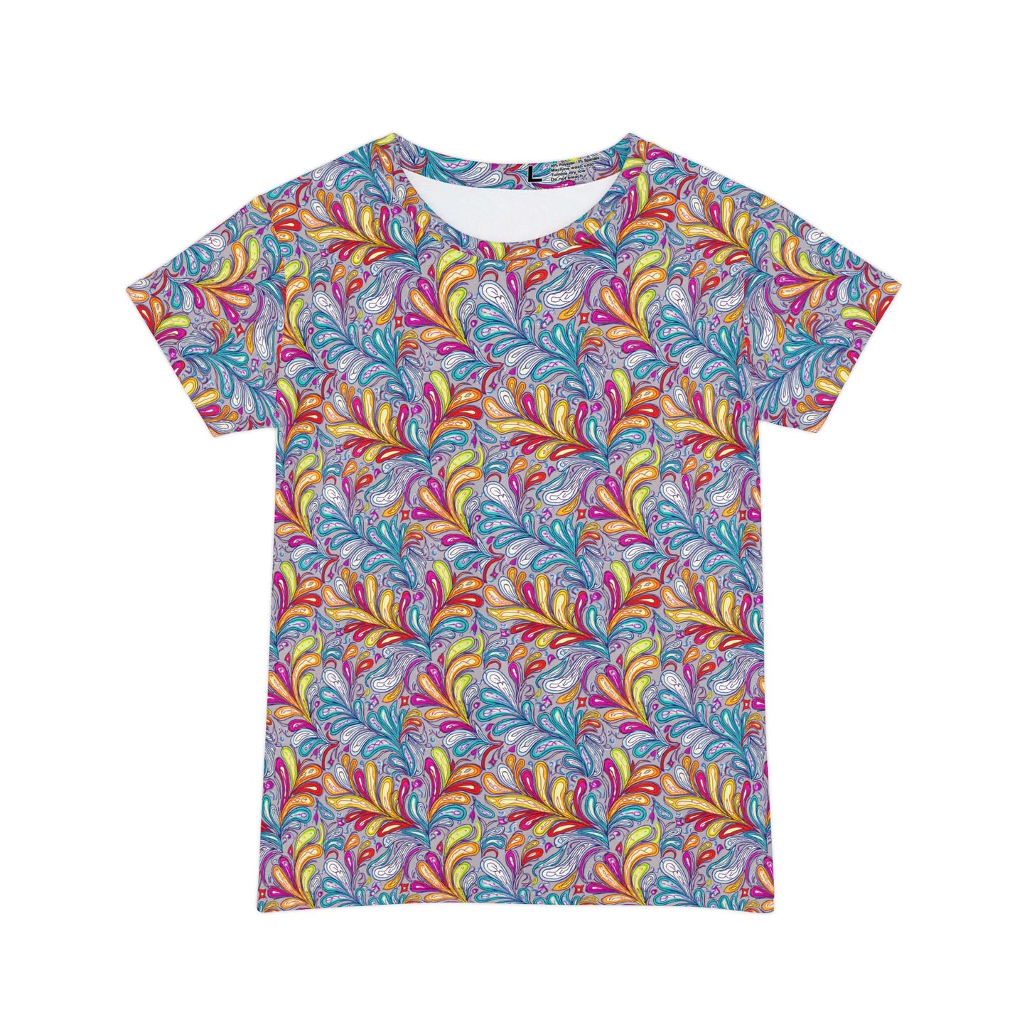 Women Poly Span T-Shirt with Floral Print
