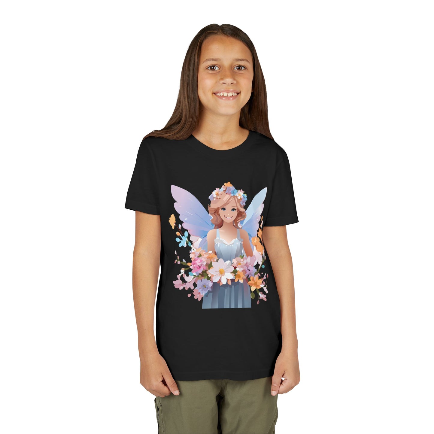 Enchanting Fairy Floral Youth Short Sleeve Tee - Perfect for Spring Celebrations (9-14)