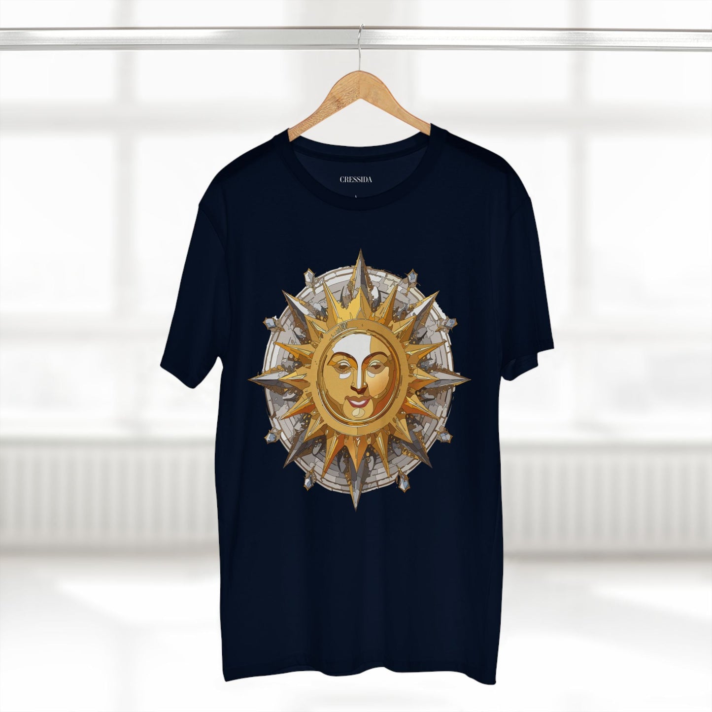 Gold Sun Graphic Unisex 100 Cotton T-Shirt with Golden Art Design 12