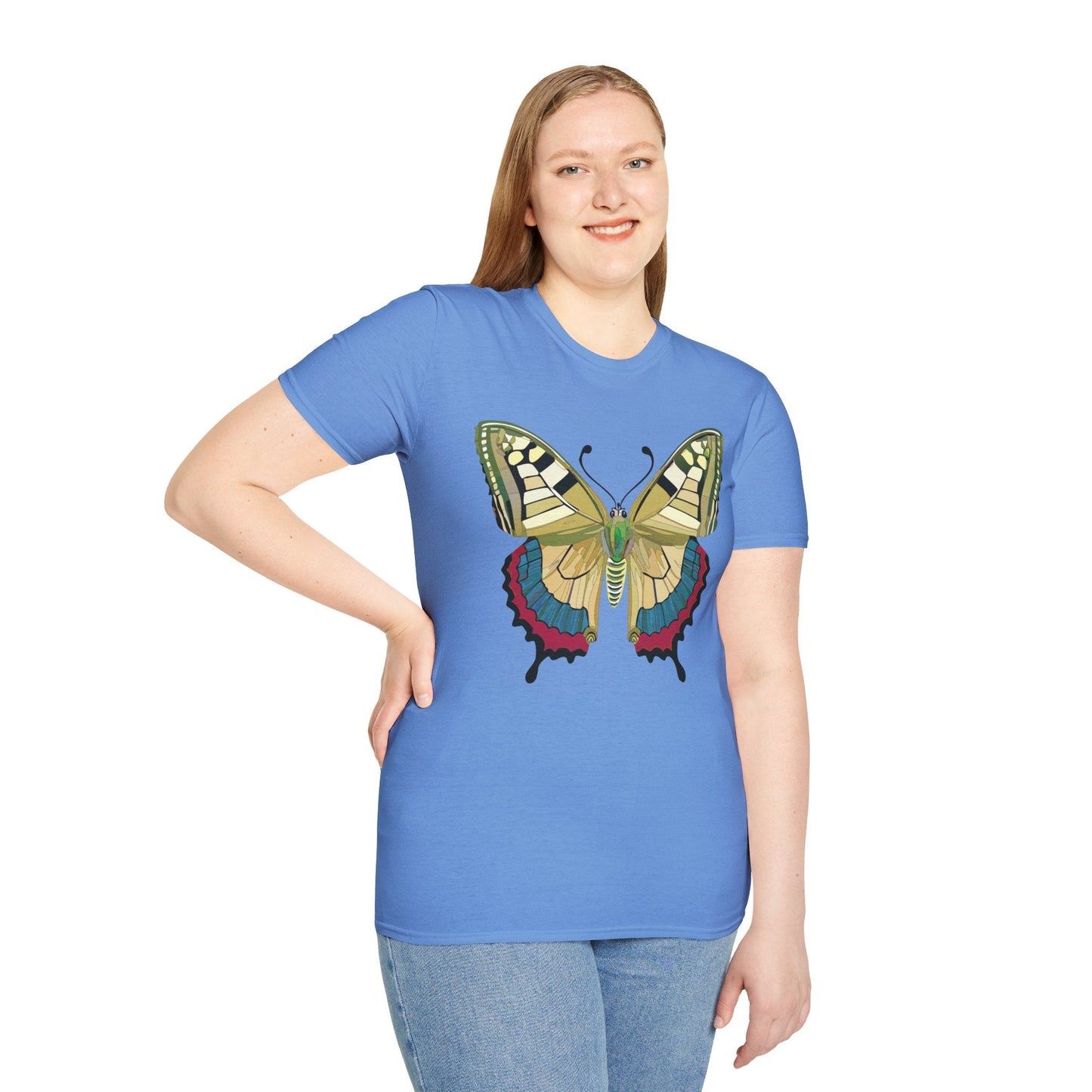 Butterfly T Shirt Unisex Monarch Design Soft Cotton Gildan 64000 Short Sleeve Tee