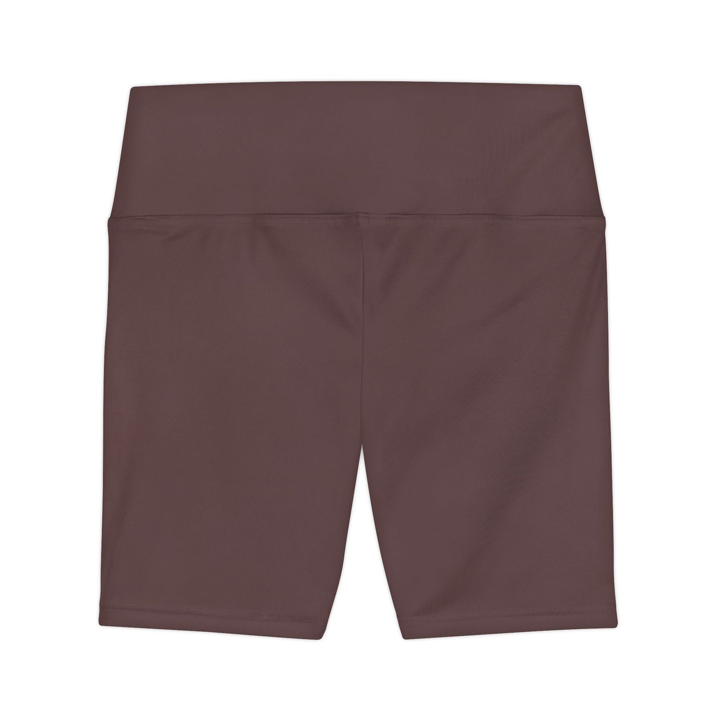 Plum Brown Women's Workout Shorts — High-Waist Biker Shorts for Exercise & Everyday Wear