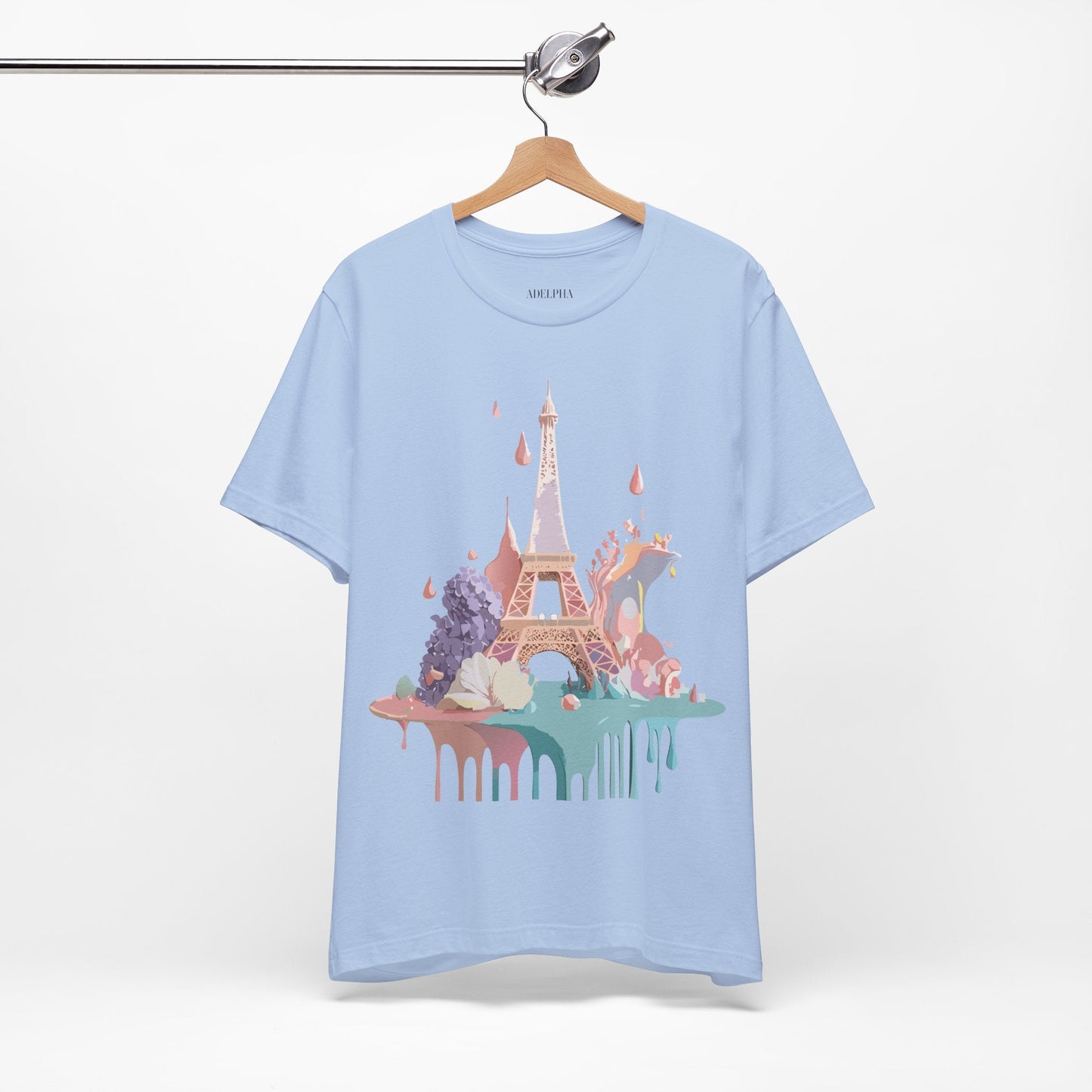 Paris Tourist Shirt Unisex Graphic Tee Vintage Inspired Artwork by Adelpha Short Sleeve Jersey