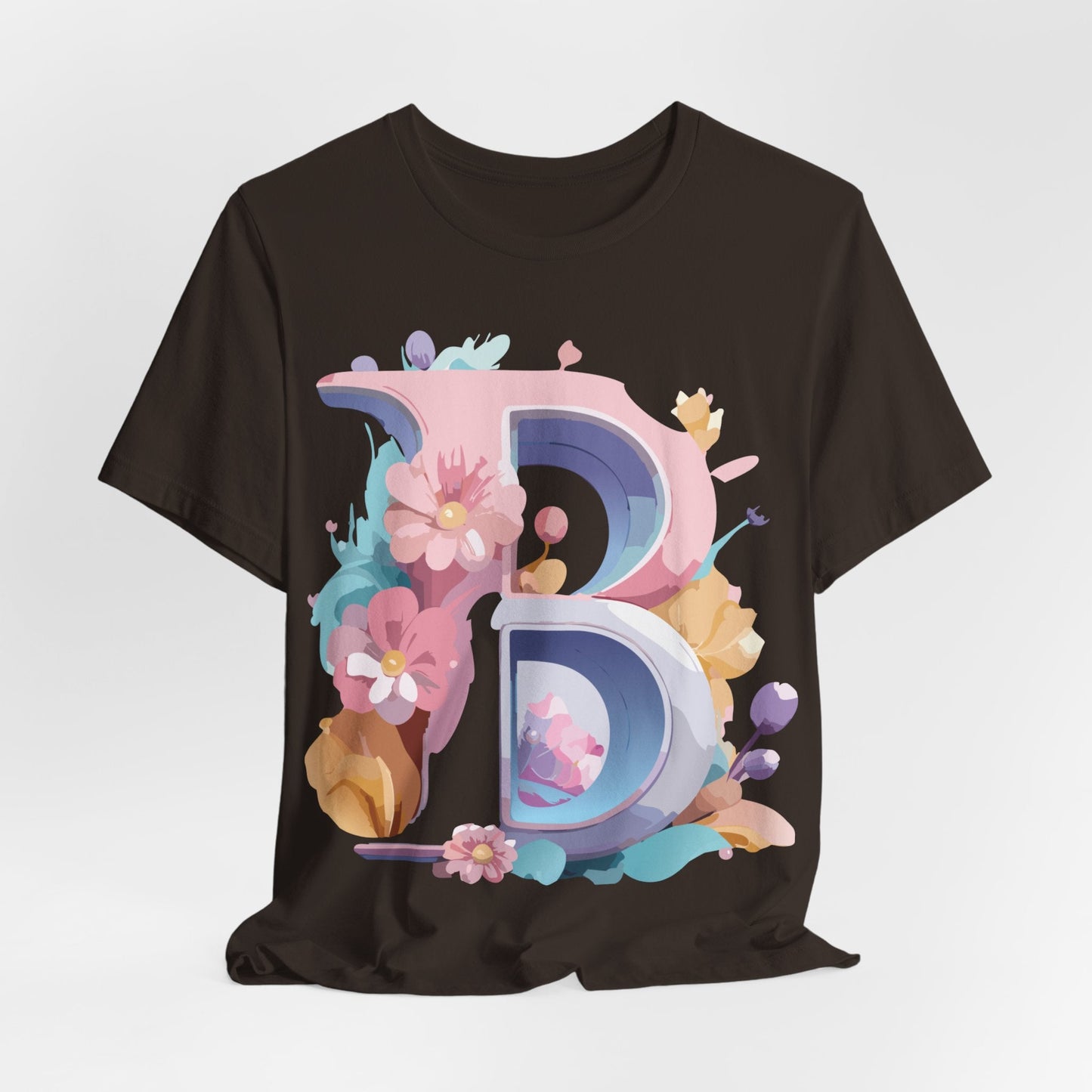 Letter B Shirt Graphic Tee Unisex Vintage Inspired Artwork Adelpha Art Design Short Sleeve