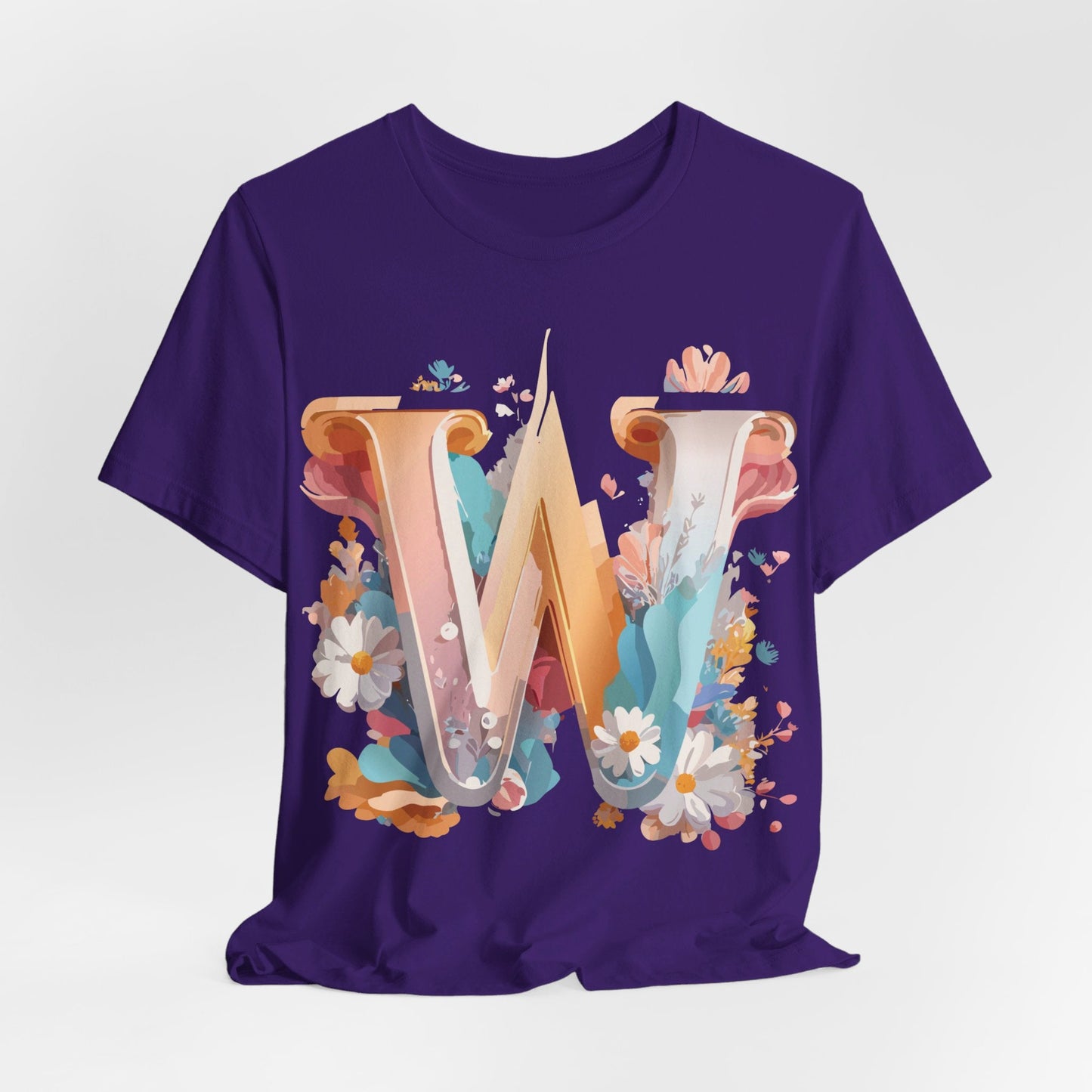 Letter W Shirt Unisex Graphic Tee By Adelpha Vintage Inspired Art Short Sleeve Collection