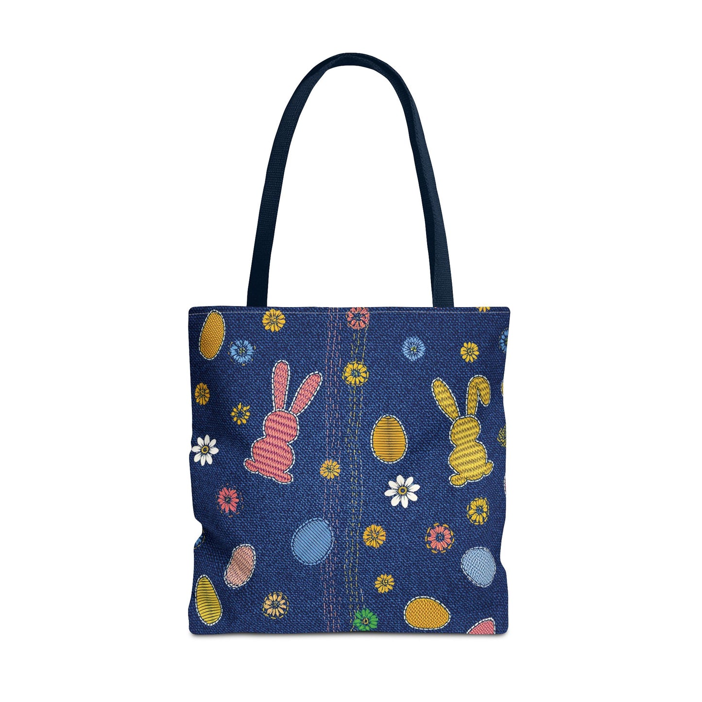 Easter Graphic Design Denim Fabric Imitation Print Unisex Canvas Bag Poly Spun 3 Sizes Tote Bag 204-4