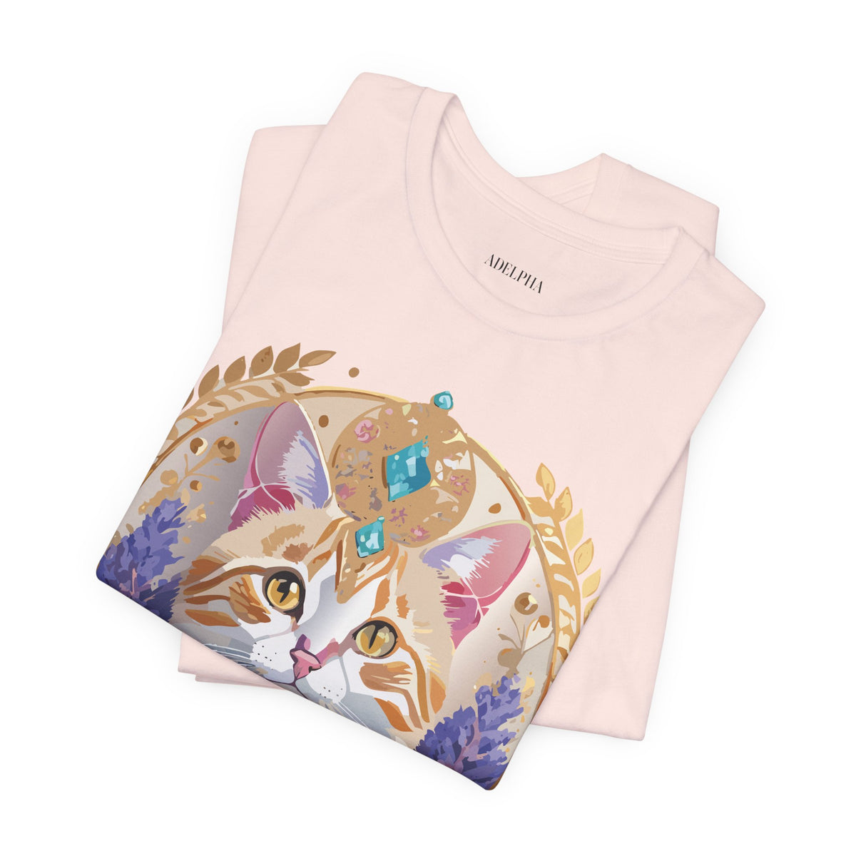 Medallion Graphic Unisex Cotton Bella+Canvas Tee with Art Design d40