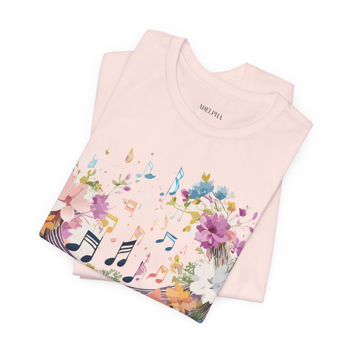 Music Graphic Unisex Cotton Bella+Canvas Tee with Art Design m78