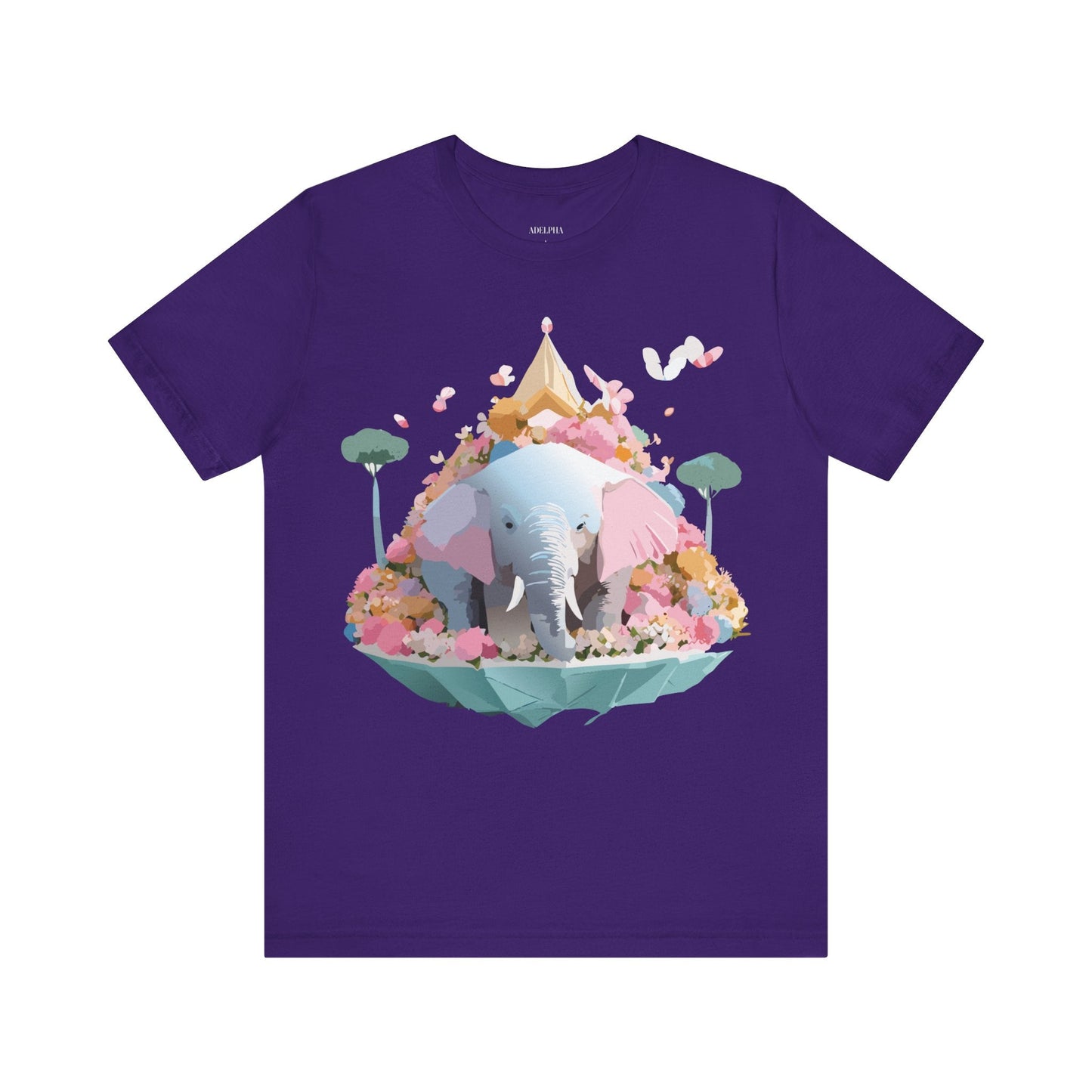 Elephant Graphic Tee Adelpha Unisex Short Sleeve Vintage Inspired Art Design Premium
