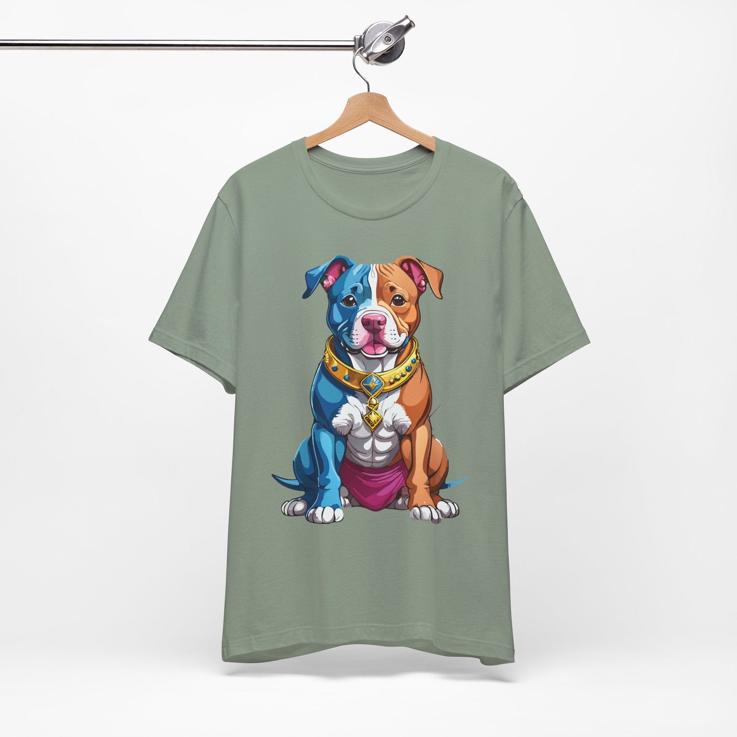 Unisex Animal Shirt Art Design Tee With Wild Animals Print Short Sleeve Jersey Tee