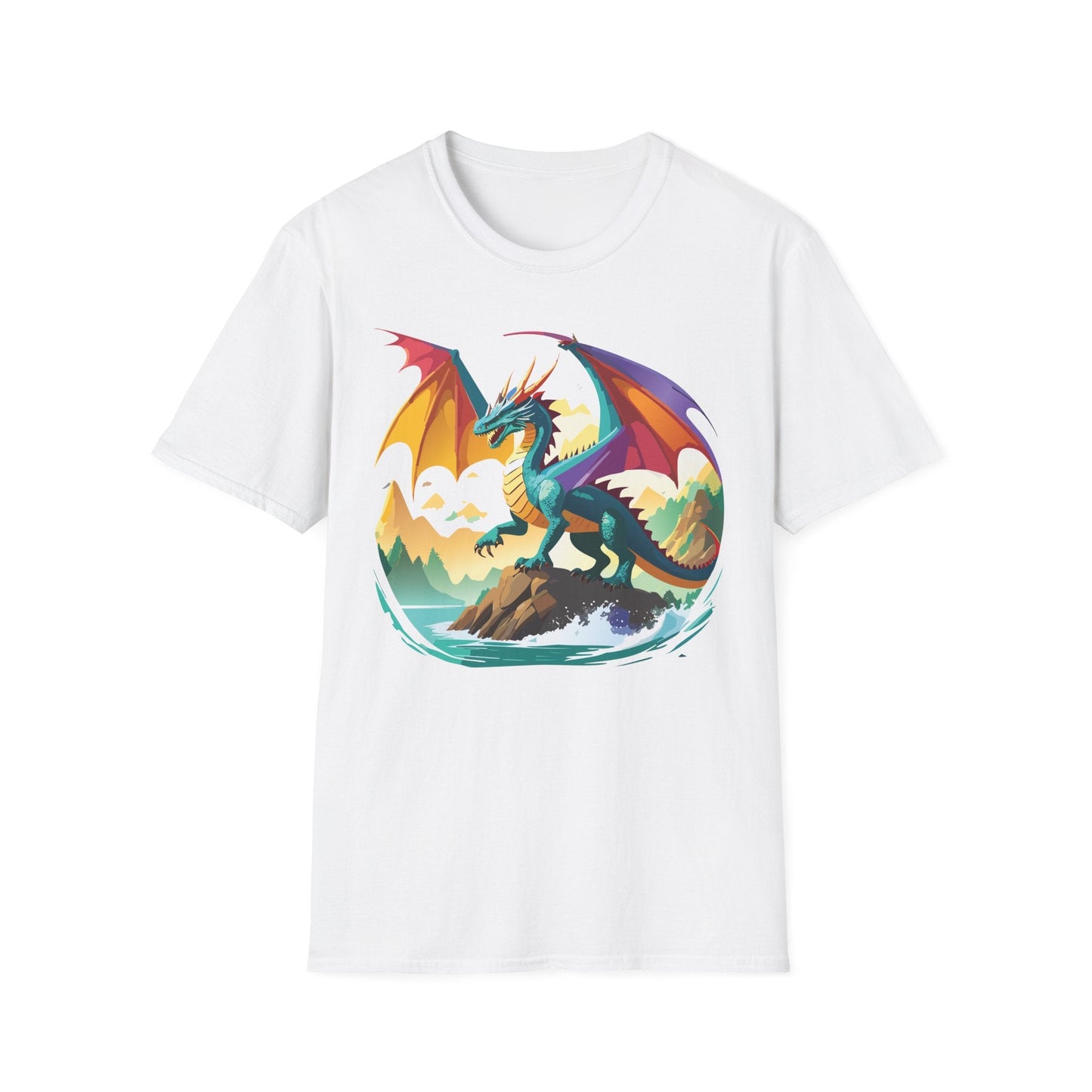 Dragon T Shirt Unisex Dragon Shirt Animal Design Softstyle Tee 100 Percent Cotton