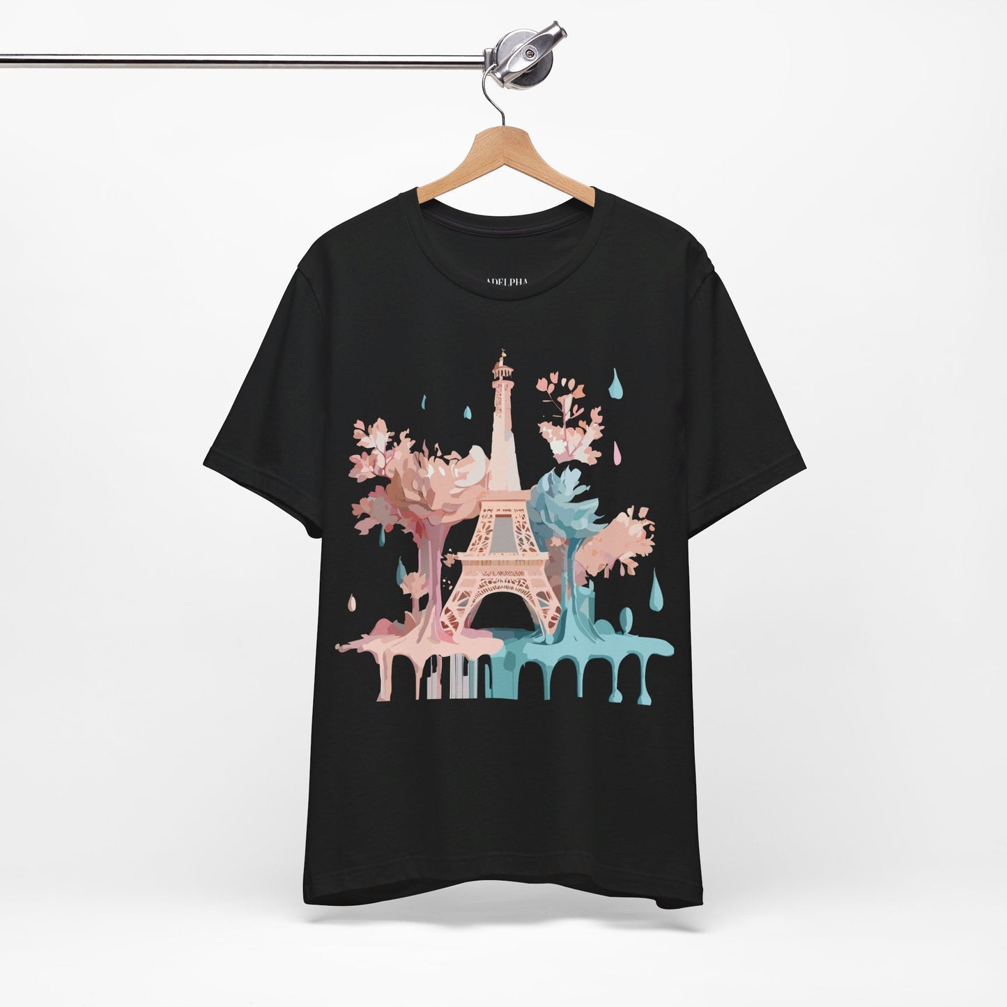 Unisex Paris Graphic Tee By Adelpha Vintage Inspired Tourist Shirt Short Sleeve Collection