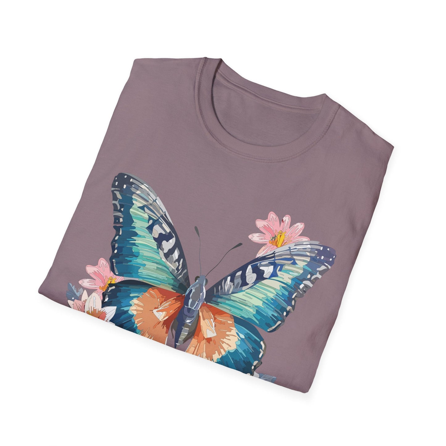 Butterfly T Shirt Unisex Cotton Tee Monarch Butterfly Design Softstyle 64000 Gildan Brand Quality
