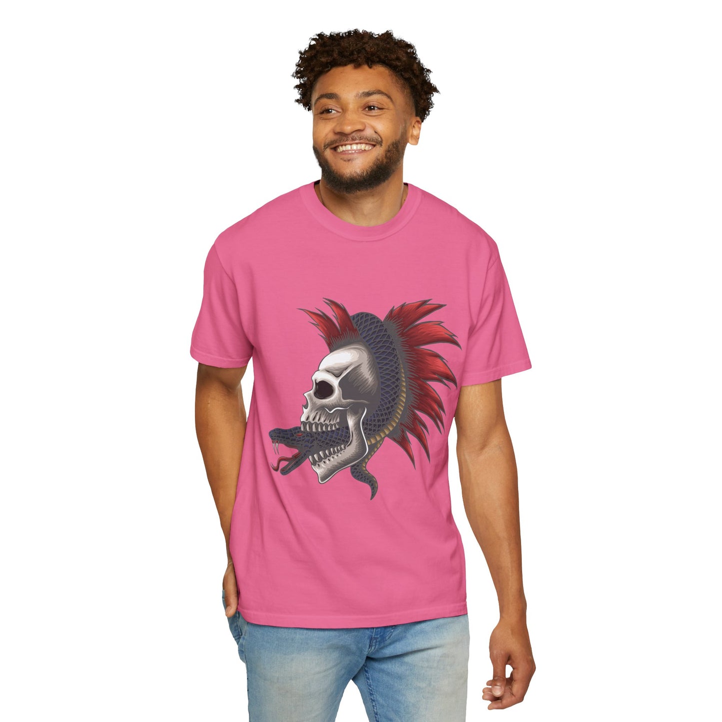 Unisex Cotton Tee Shirt with Skull