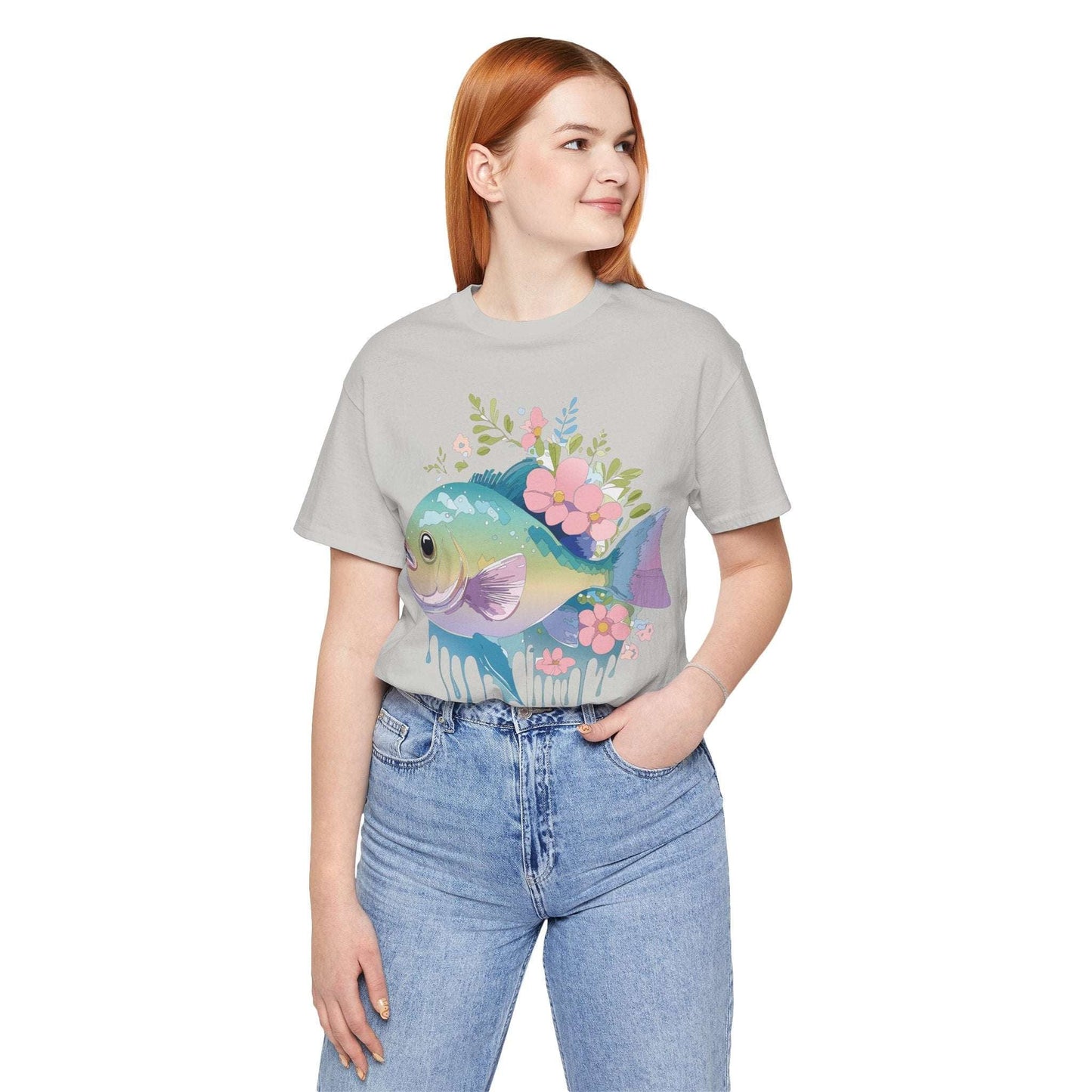 Fish Graphic Unisex 100 Cotton Vintage Artwork Tee 1