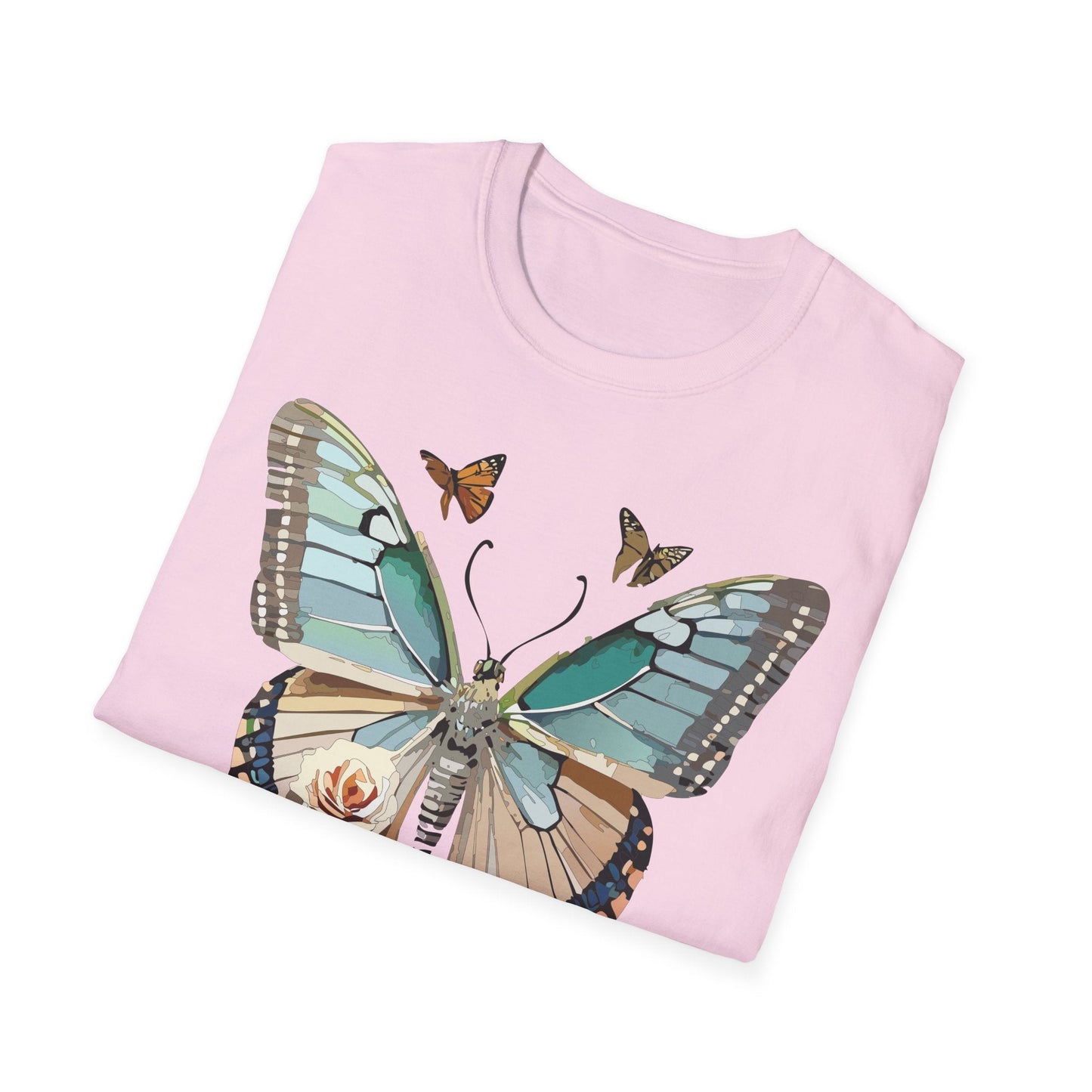 Butterfly Shirt Unisex T Shirt Monarch Print Softstyle Premium Gildan 64000 Cotton Tee