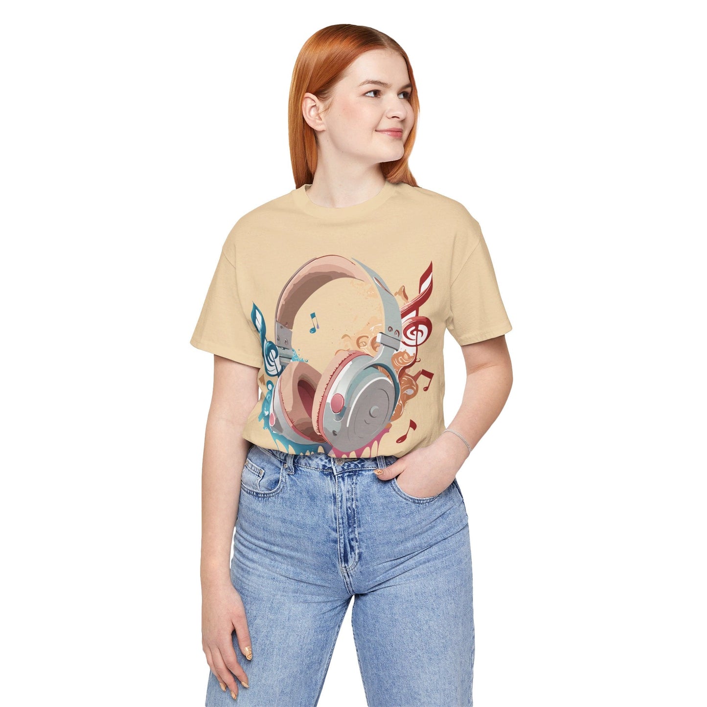Music Graphic Unisex 100 Cotton Vintage Art with Musical Elements Tee 97