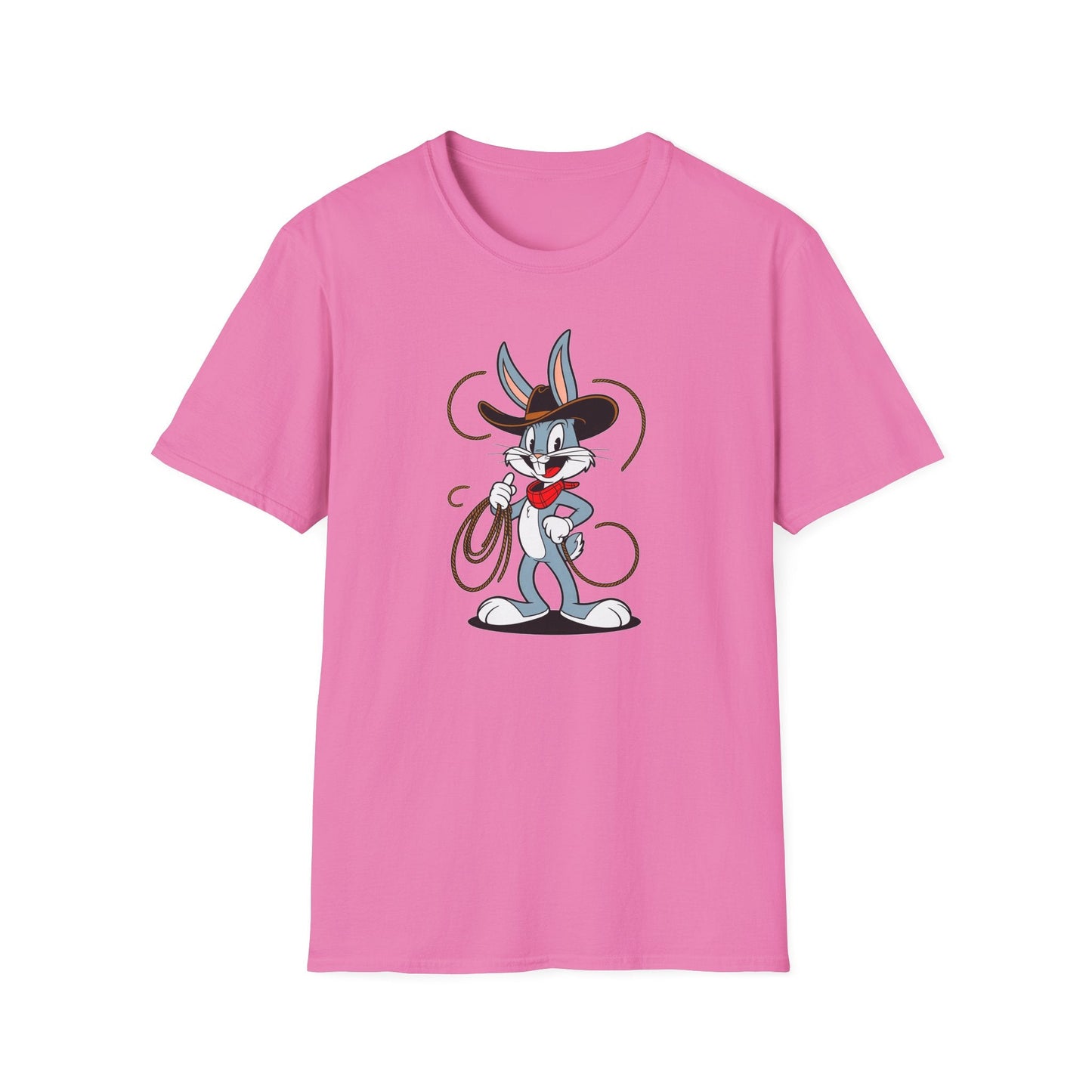 Bugs Bunny T Shirt Unisex Gildan Softstyle 64000 Cartoon Animation Tee With Art Design Artwork