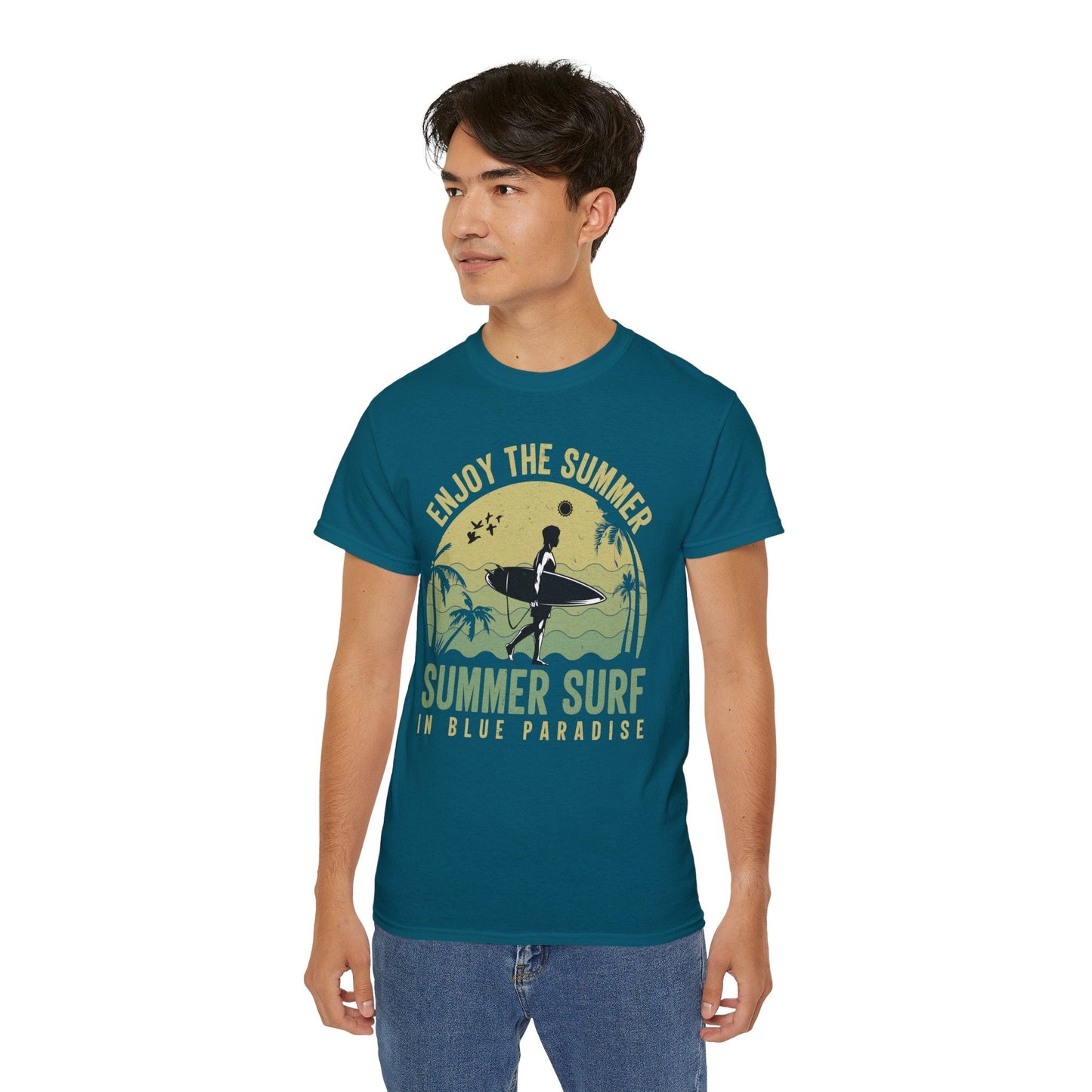 Summer Surf Art Design T Shirt TeeGallery Gildan 2000 Unisex Cotton Tee Apparel Collection