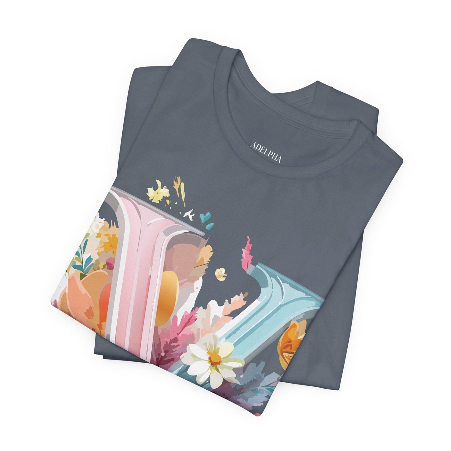 Letter V Shirt Graphic Tee Unisex Jersey Short Sleeve Vintage Inspired Artwork Adelpha