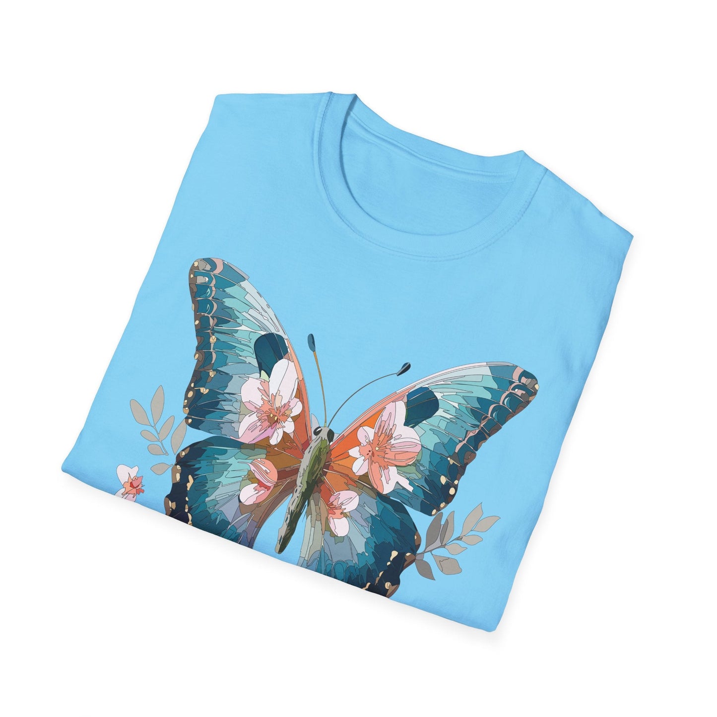 Butterfly Shirt Unisex T Shirt Monarch Butterfly Print Gildan Softstyle 64000 Cotton Tee Classic