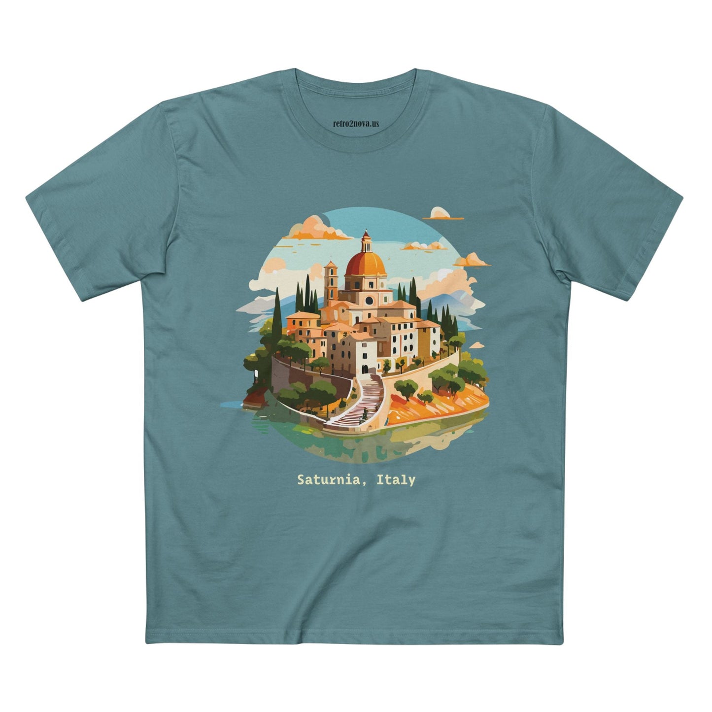 Italy Travel Shirt Unisex Tourist Tee With Original Art Design Retro2Nova Premium Cotton