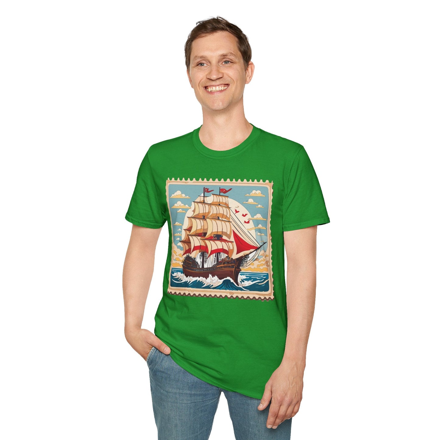 Ship T Shirts Frigate T Shirts Vessel Tee Shirt Unisex Softstyle Gildan 64000 Cotton Tee