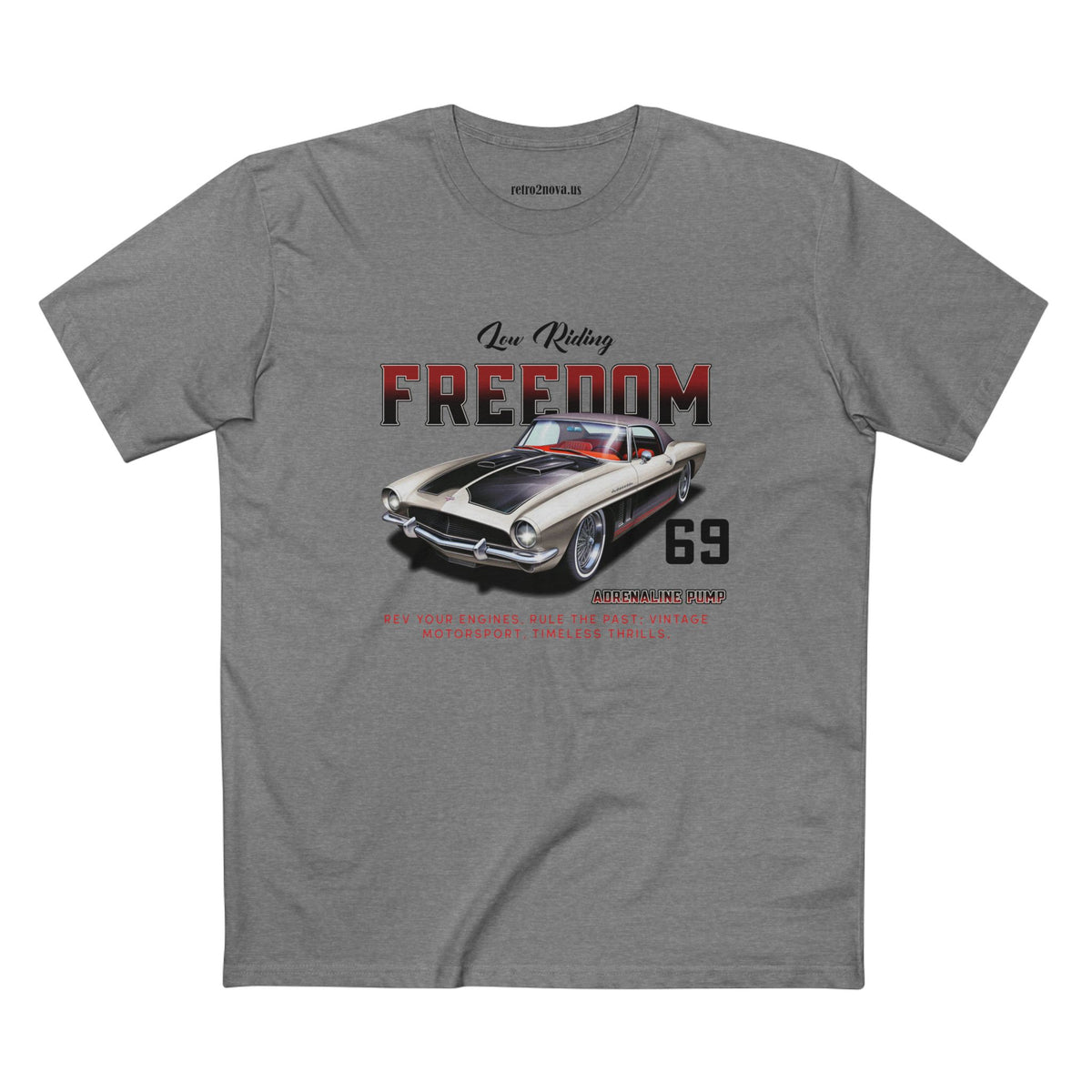 Retro Car Vintage Graphic Tee Staple Unisex 100 Cotton Tee Shirt - RC-8