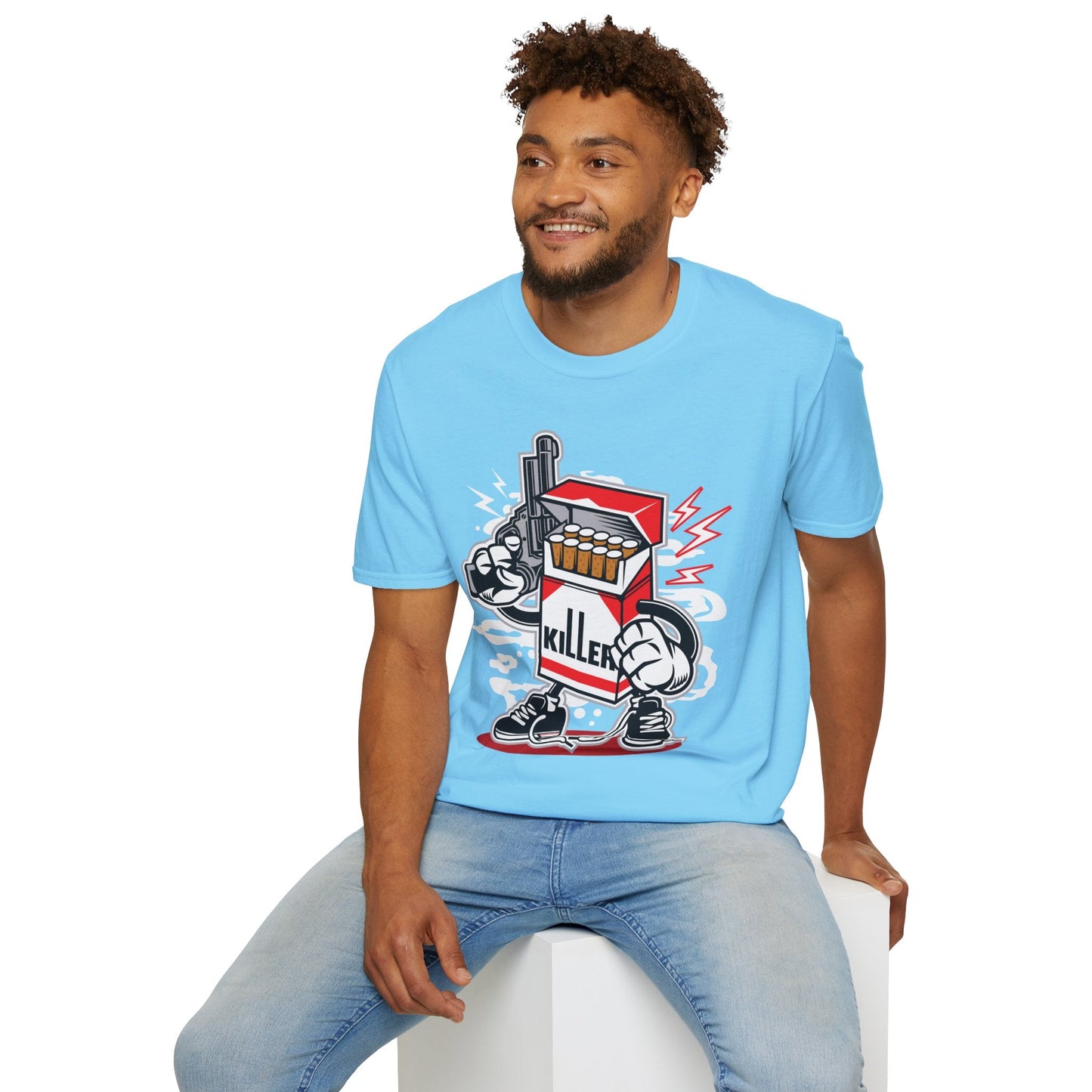 Cartoon T Shirt Animation Tee Funny Unisex Gildan Softstyle 64000 100 Percent Ring Spun Cotton