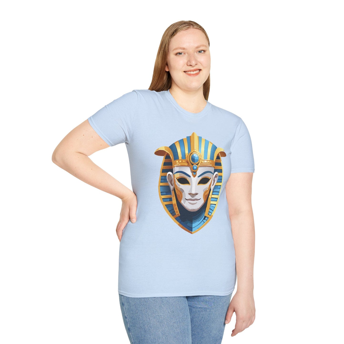 Mask Tee Shirt Unisex Gildan Softstyle 64000 Cotton Tee With Masquerade Design Artwork