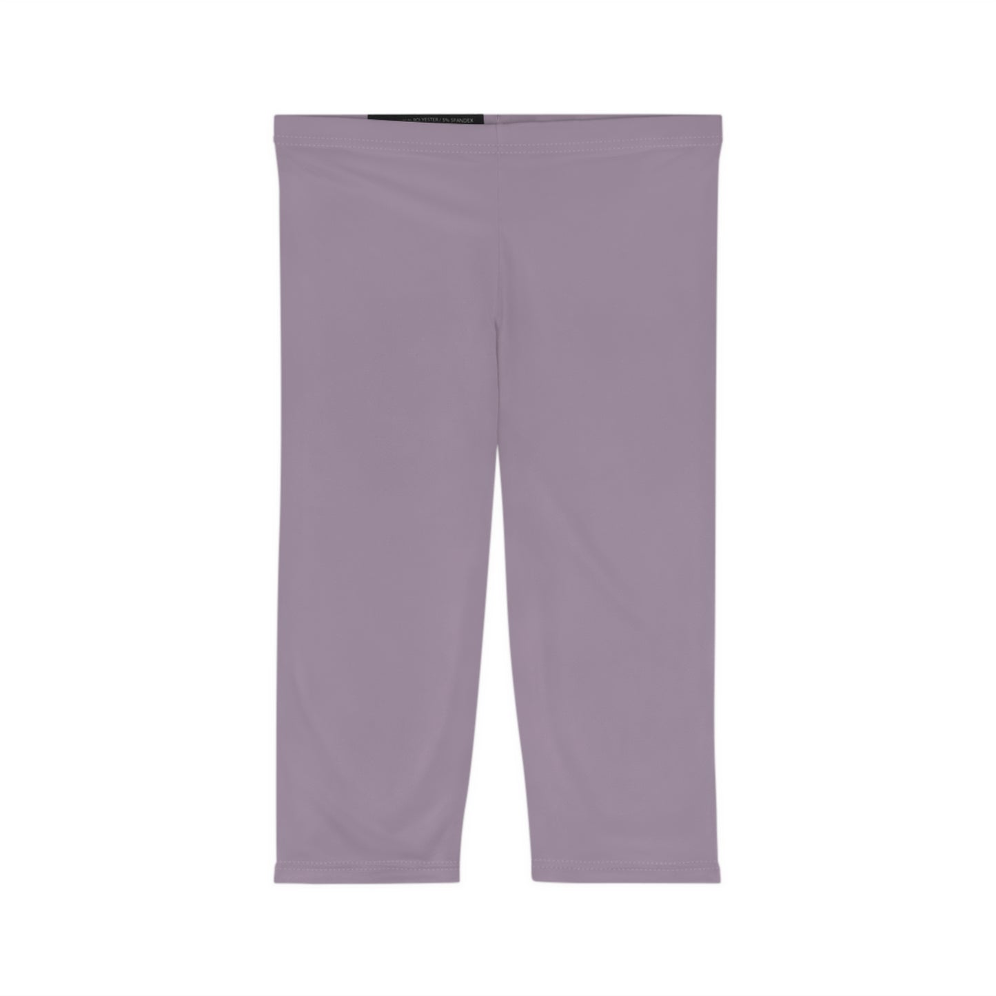 Mauve Ash Color Women's Brushed Suede Poly Span Casual Capri Leggings XS-2XL
