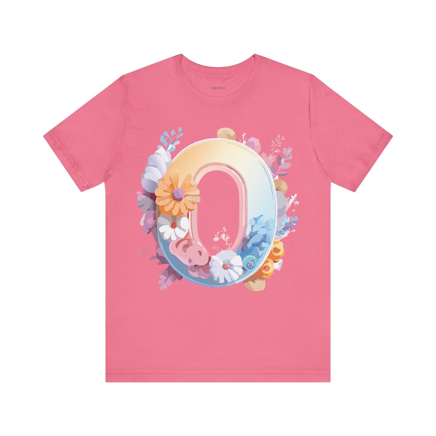 Letter O Graphic Tee Unisex Shirt Adelpha Vintage Inspired Art Design Short Sleeve