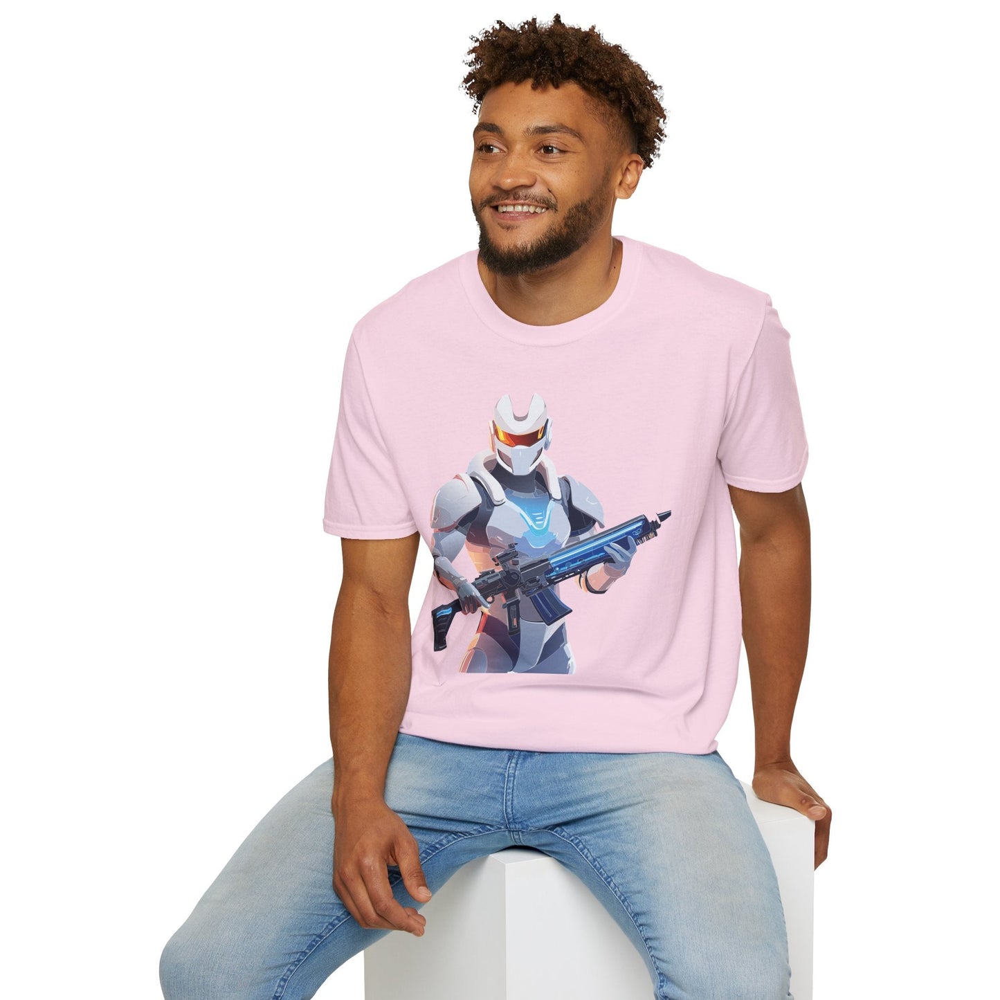 Robocop T Shirt Unisex Gildan Softstyle 64000 100 Percent Ring Spun Cotton Tee With Artwork