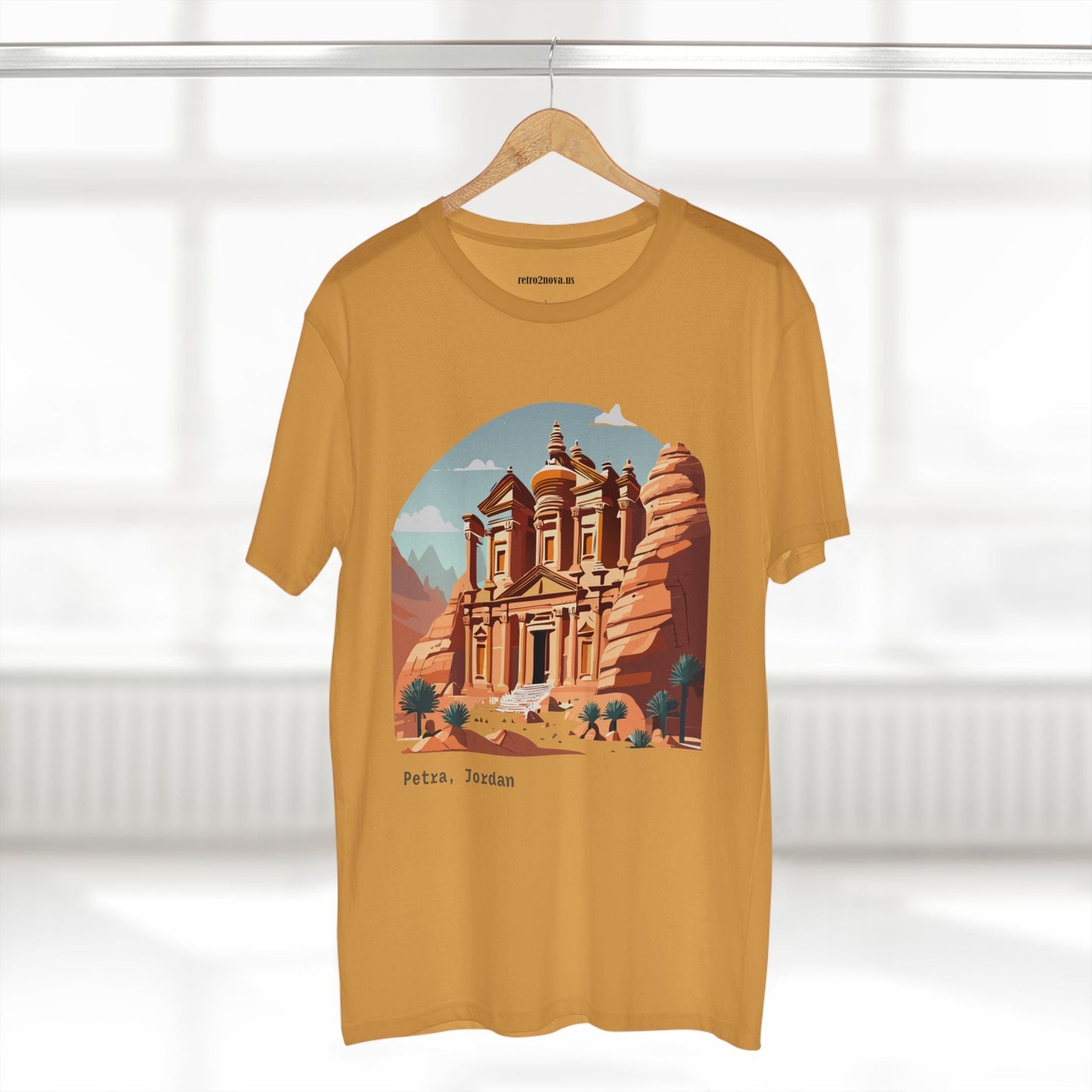 Travel Shirt Unisex Petra Tourist Shirt Art Design Premium Cotton Tee Retro2Nova