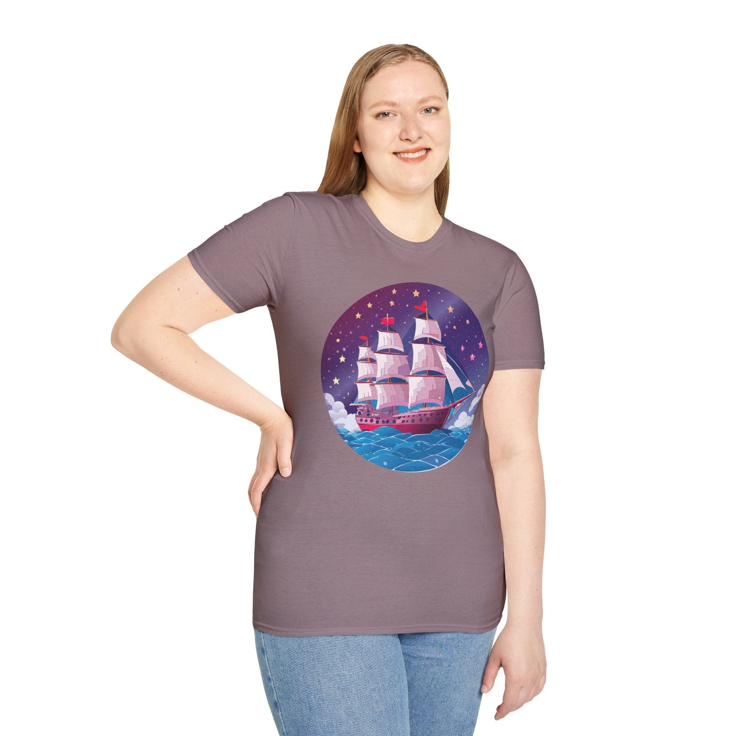 Ship T Shirts Frigate Vessel Tee Unisex Softstyle 64000 Gildan Ring Spun Cotton T Shirt