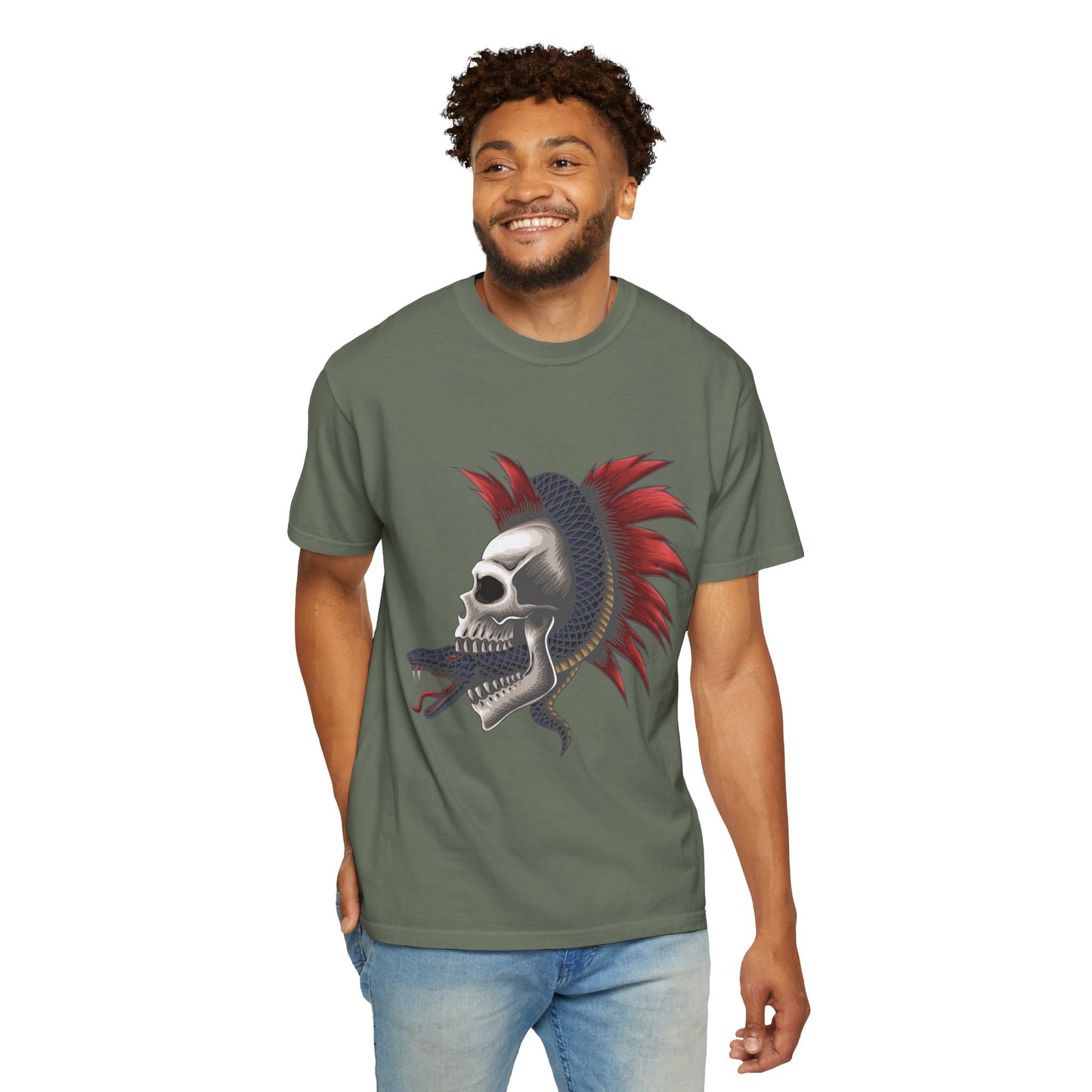 Unisex Cotton Tee Shirt with Skull