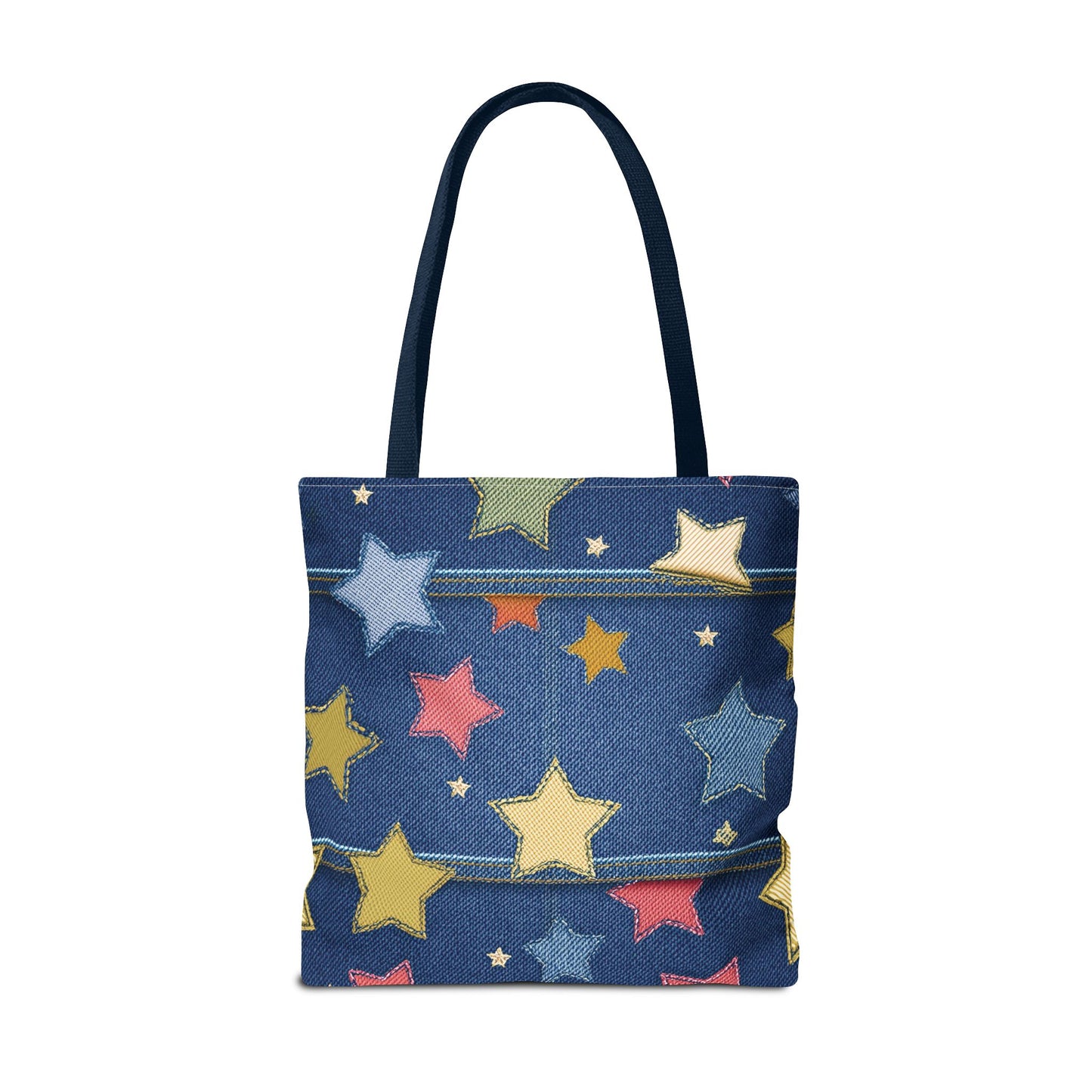 Denim Fabric Imitation Print Unisex Canvas Bag Poly Spun 3 Sizes Tote Bag 181-5